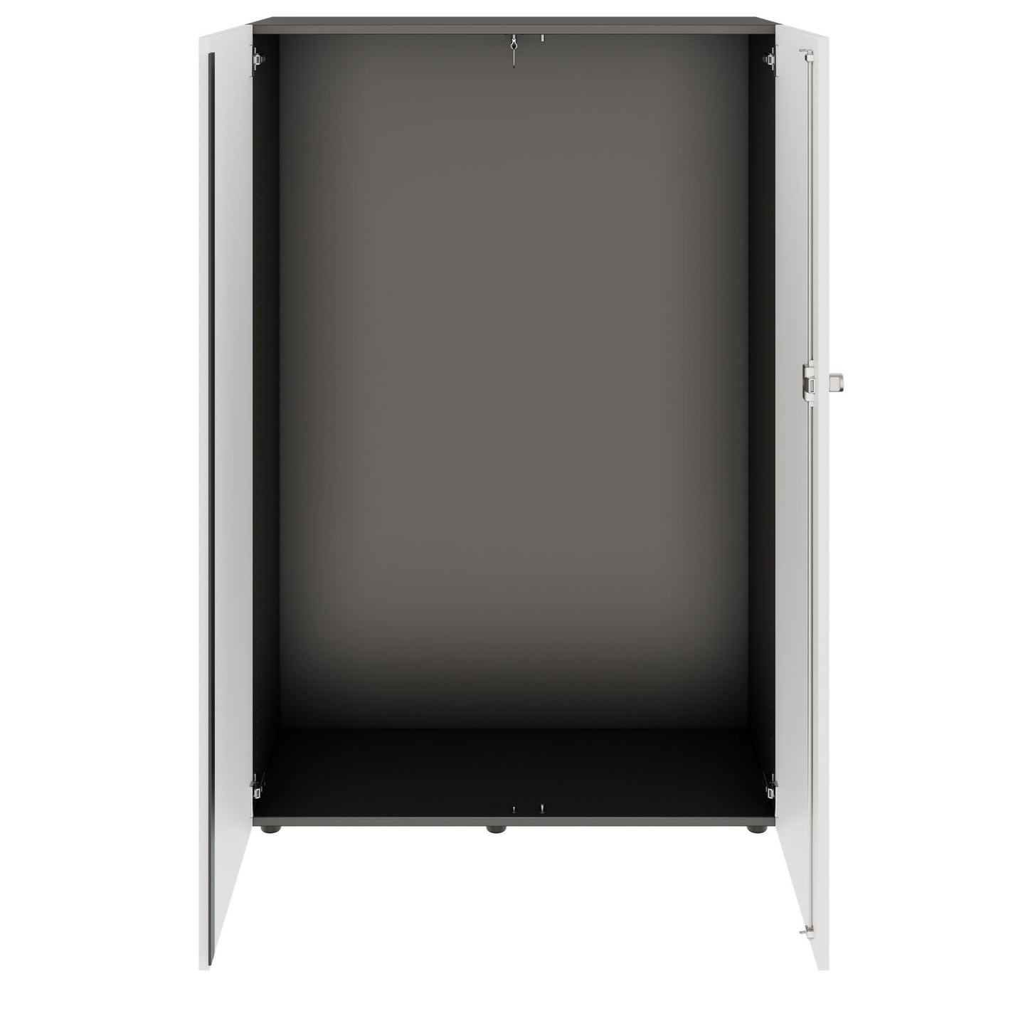 PRO Gabinetto di Cloakroom | 4 OH, 800 - 1000 x 1510 mm, morbido -close, grafite / bianco