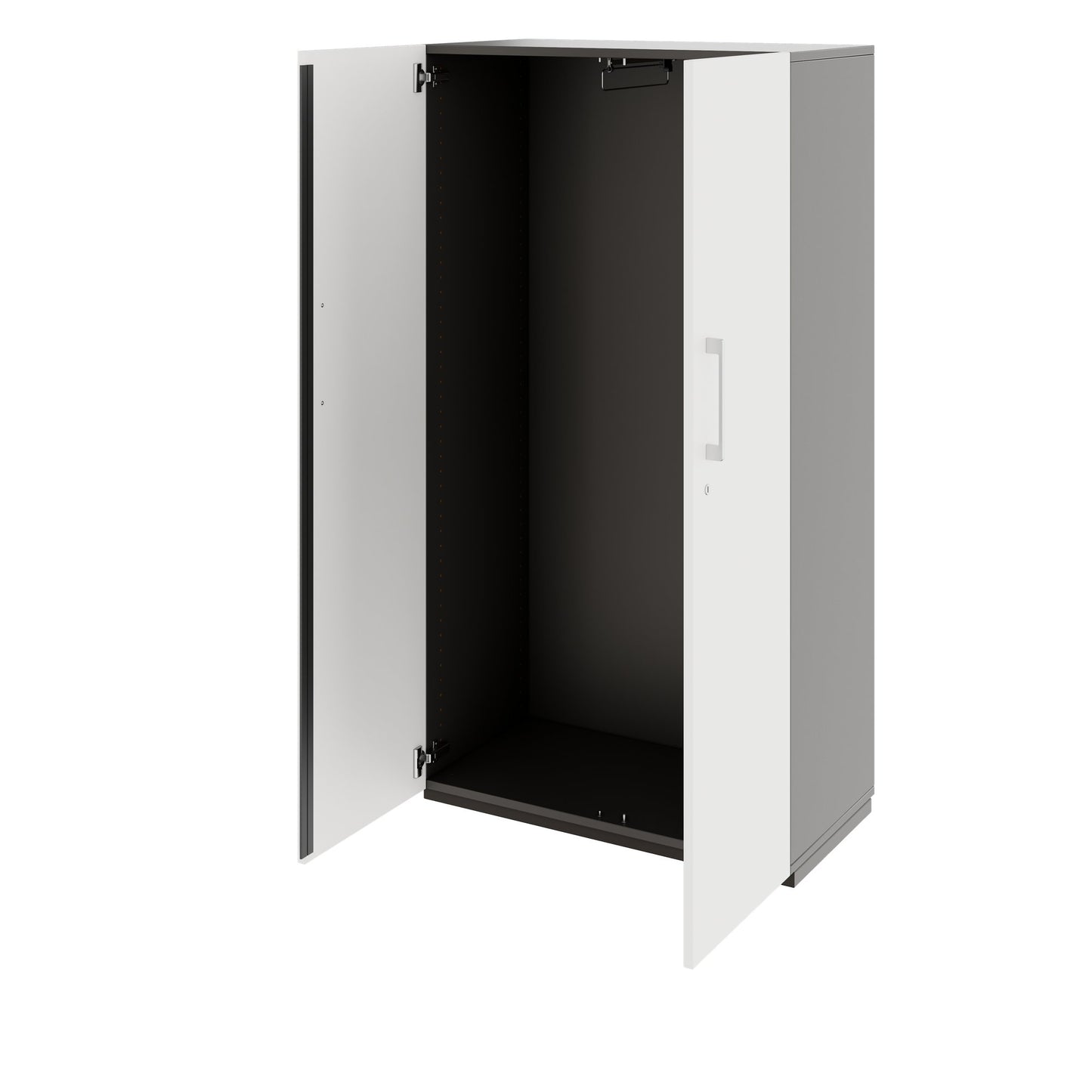 PRO Gabinetto di Cloakroom | 4 OH, 800 - 1000 x 1510 mm, morbido -close, grafite / bianco
