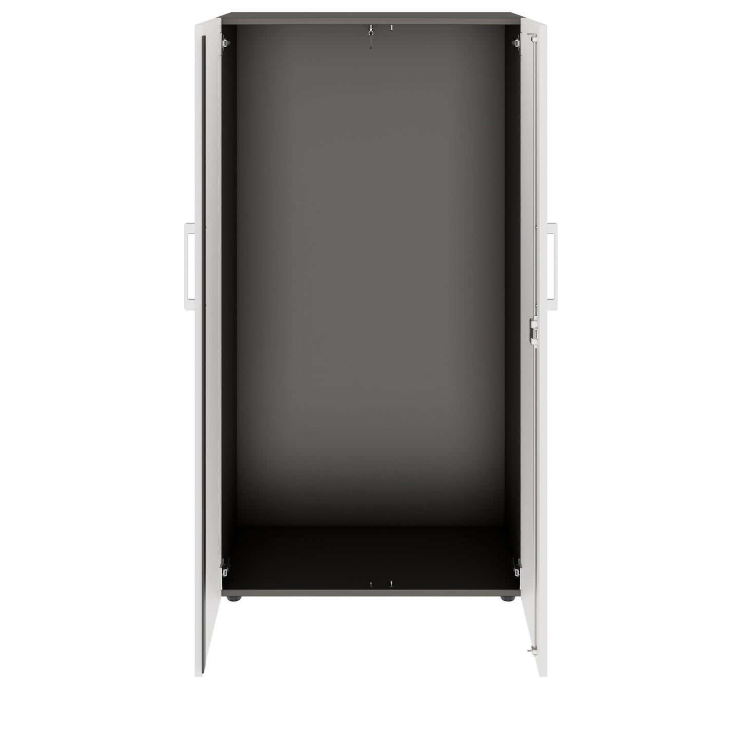 PRO Gabinetto di Cloakroom | 4 OH, 800 - 1000 x 1510 mm, morbido -close, grafite / bianco