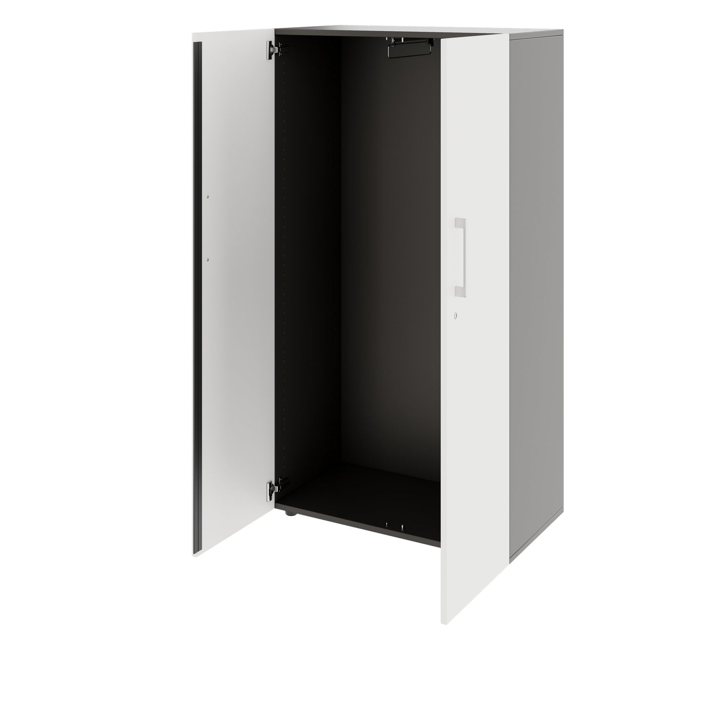 PRO Gabinetto di Cloakroom | 4 OH, 800 - 1000 x 1510 mm, morbido -close, grafite / bianco