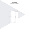 PRO Wardrobe cabinet | 5 OH, 1200 x 1880 mm, with shelf, soft-close, graphite / white - 14 Thumbnail Image