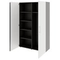 PRO Wardrobe cabinet | 5 OH, 1200 x 1880 mm, with shelf, soft-close, graphite / white - 4 Thumbnail Image