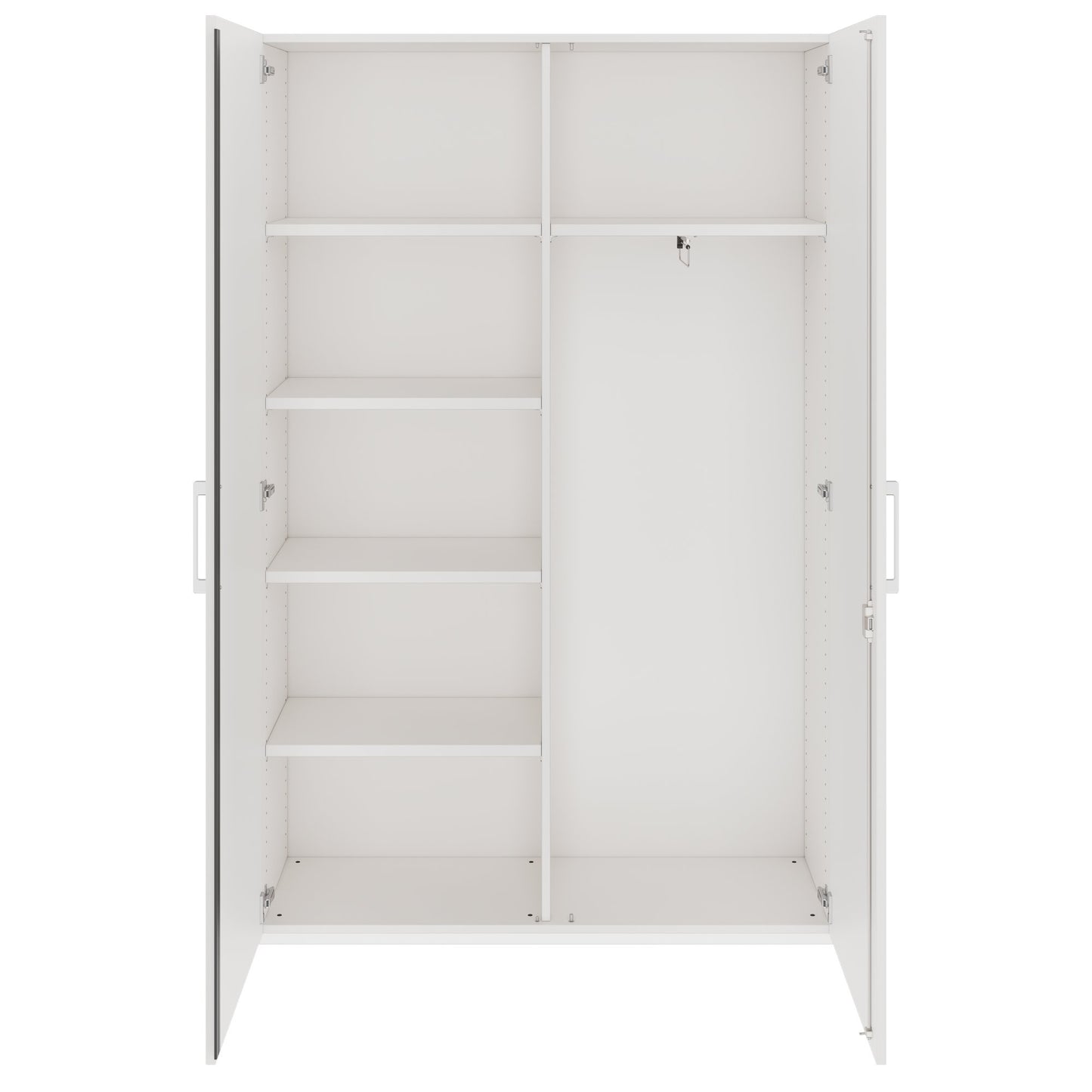 PRO Gabinetto di Cloakroom | 5 OH, 1200 x 1880 mm, con scaffale, morbido, bianco