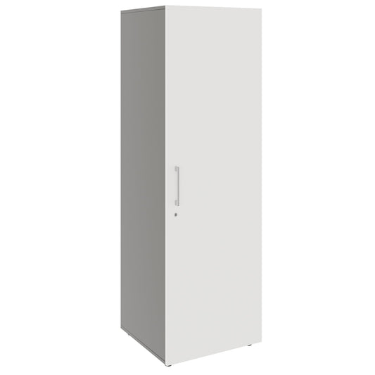 PRO Gabinetto di Cloakroom | 5 OH, 400 - 600 x 1880 mm, morbido -close, grafite / bianco