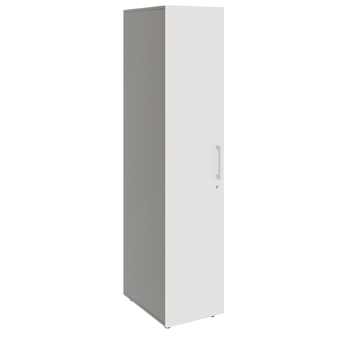 PRO Gabinetto di Cloakroom | 5 OH, 400 - 600 x 1880 mm, morbido -close, grafite / bianco