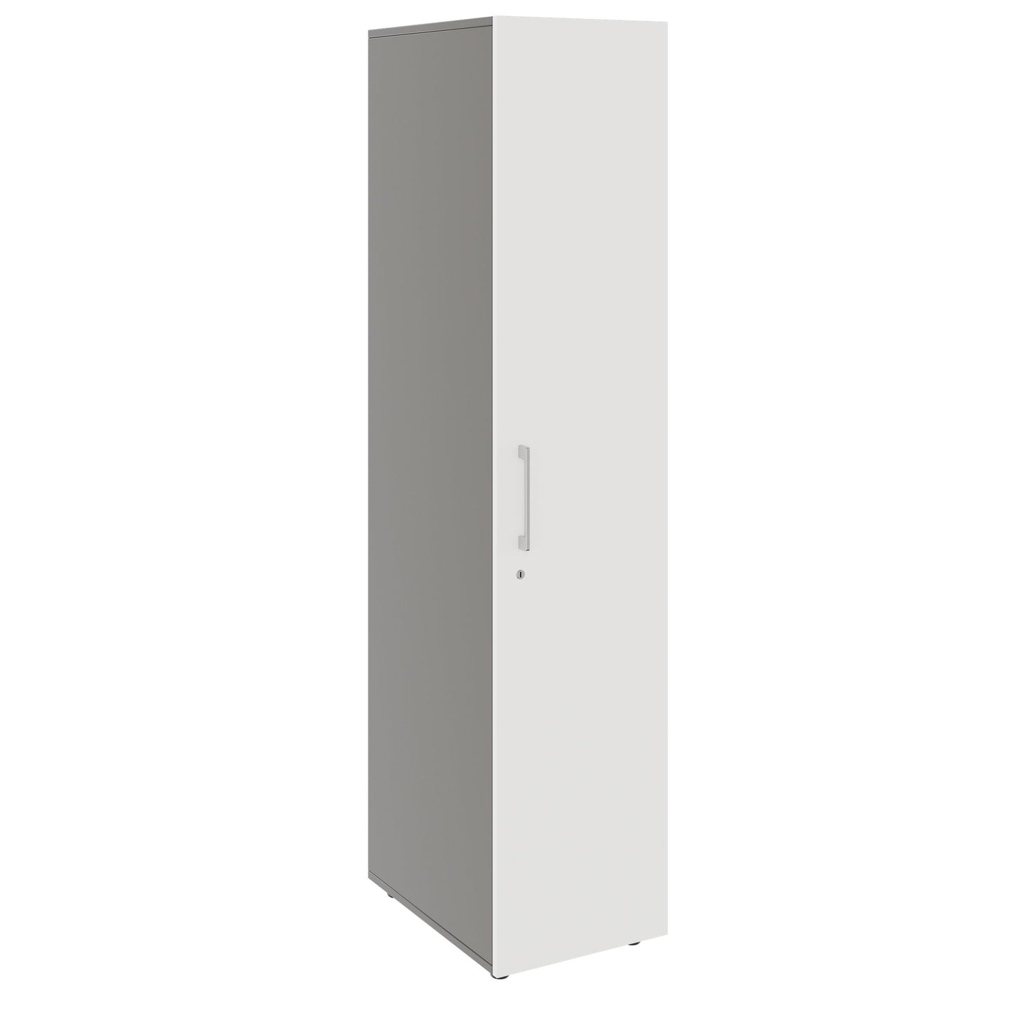 PRO Gabinetto di Cloakroom | 5 OH, 400 - 600 x 1880 mm, morbido -close, grafite / bianco