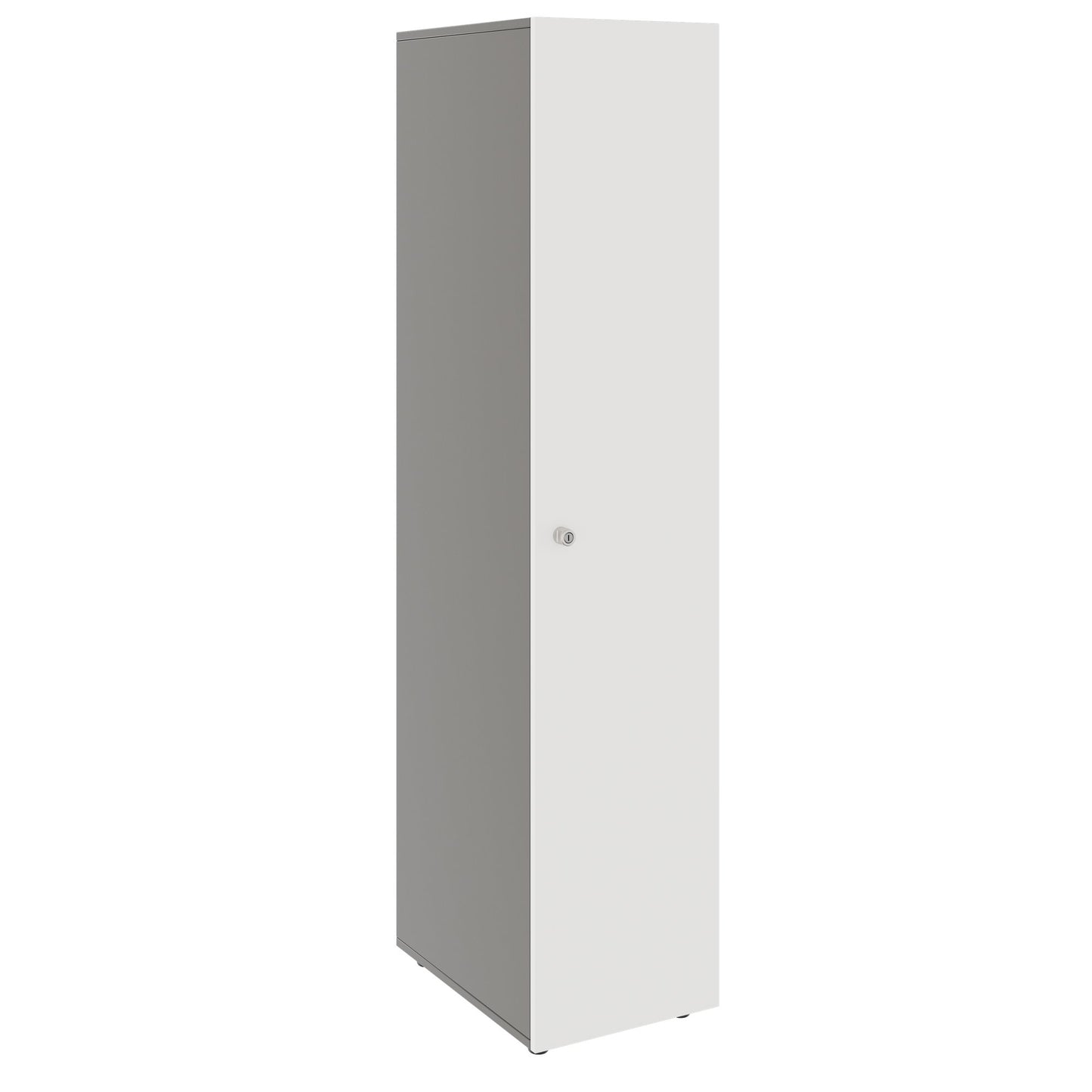 PRO Gabinetto di Cloakroom | 5 OH, 400 - 600 x 1880 mm, morbido -close, grafite / bianco