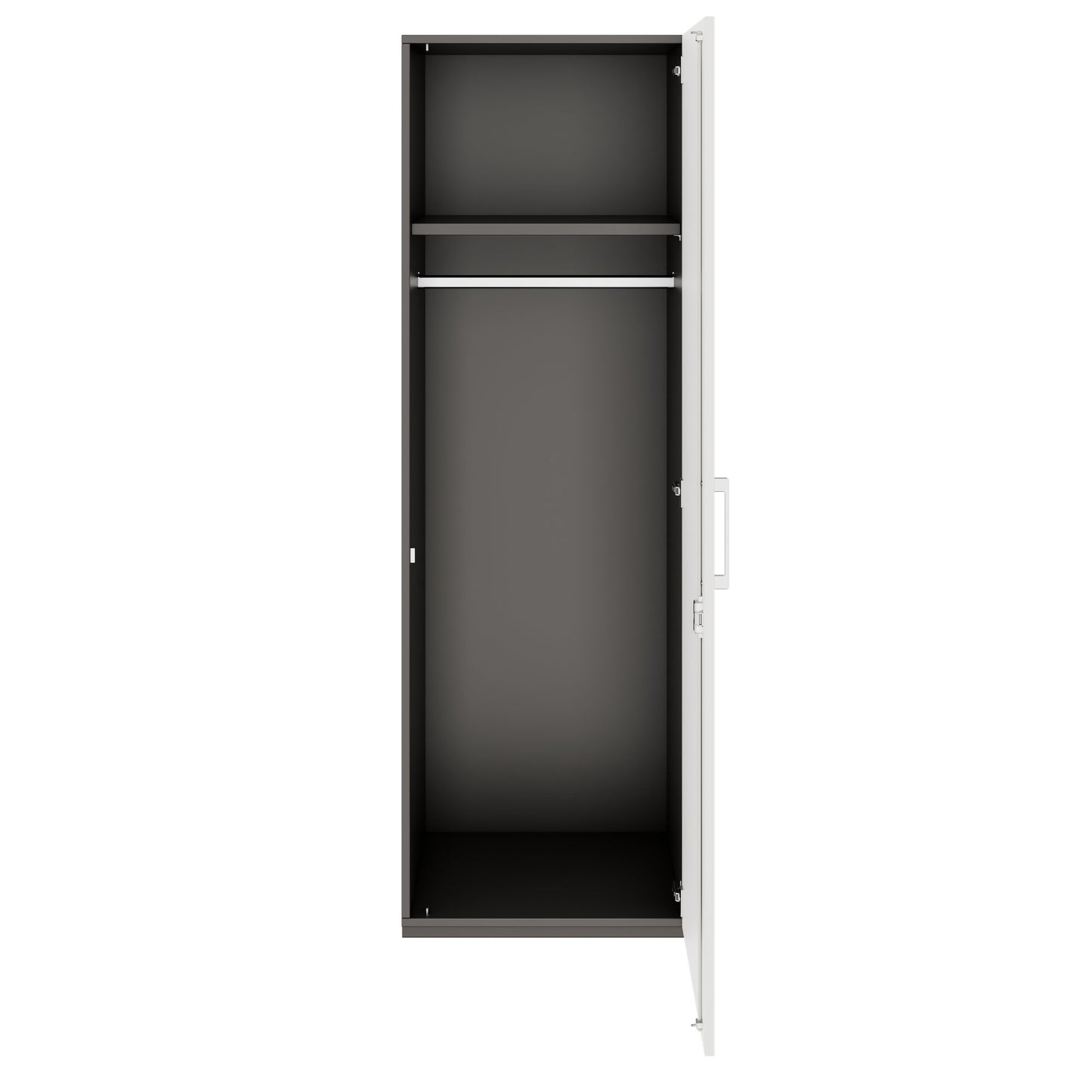 PRO Gabinetto di Cloakroom | 5 OH, 400 - 600 x 1880 mm, morbido -close, grafite / bianco