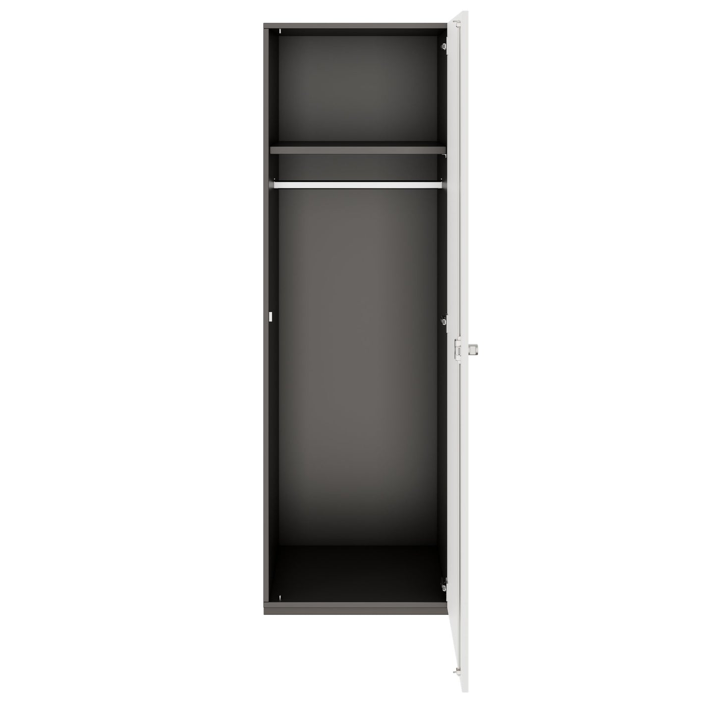 PRO Gabinetto di Cloakroom | 5 OH, 400 - 600 x 1880 mm, morbido -close, grafite / bianco