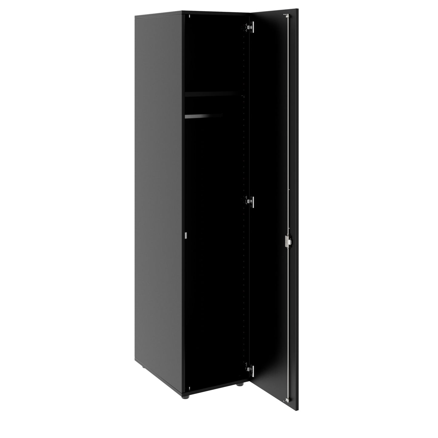 PRO Gabinetto di Cloakroom | 5 OH, 400 - 600 x 1880 mm, morbido, nero