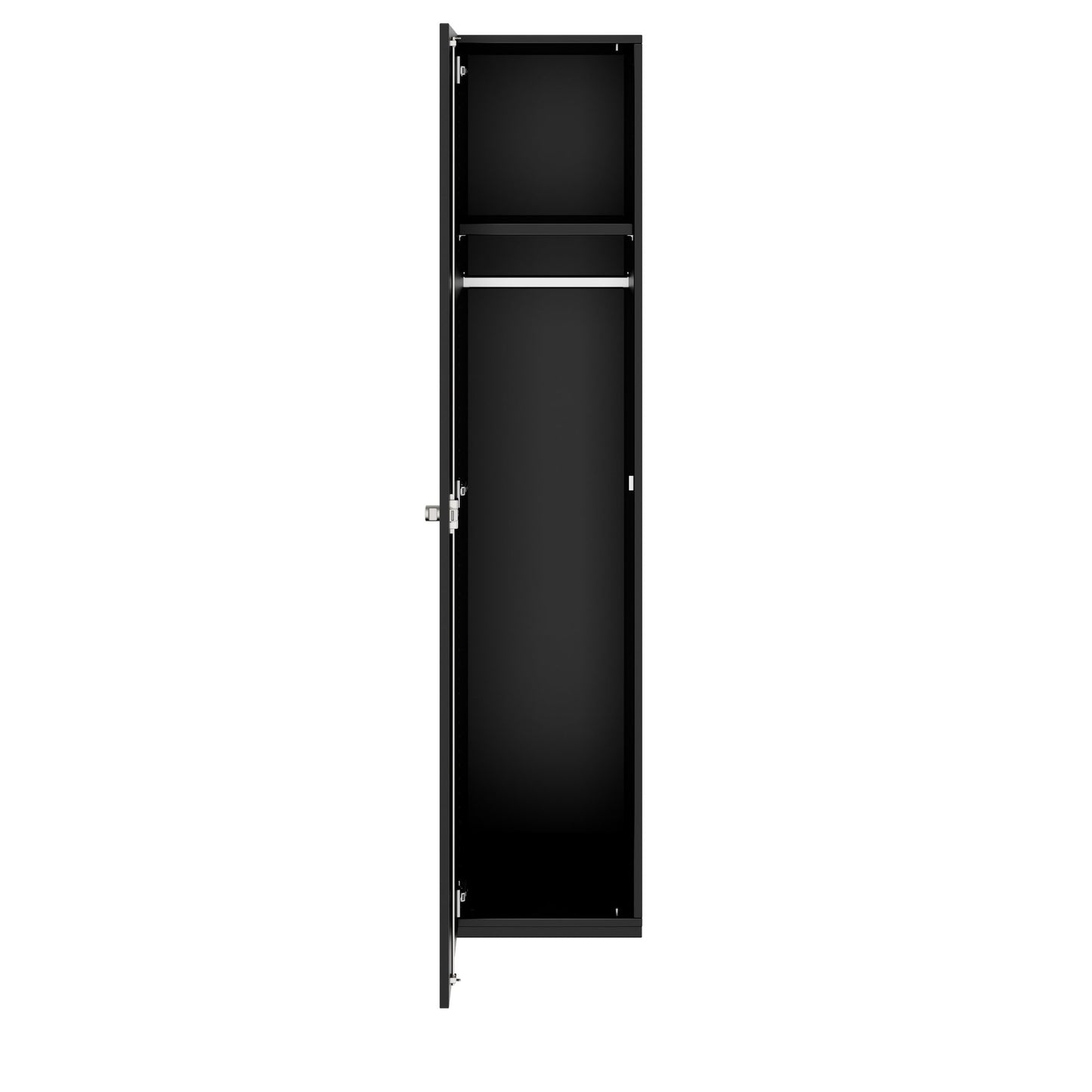 PRO Gabinetto di Cloakroom | 5 OH, 400 - 600 x 1880 mm, morbido, nero