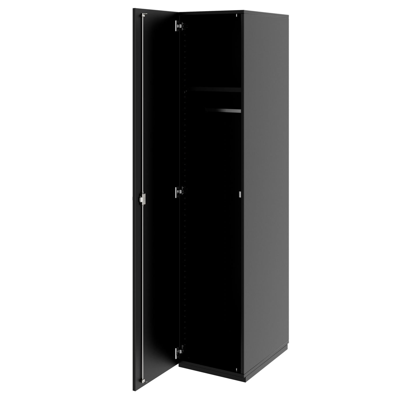 PRO Gabinetto di Cloakroom | 5 OH, 400 - 600 x 1880 mm, morbido, nero