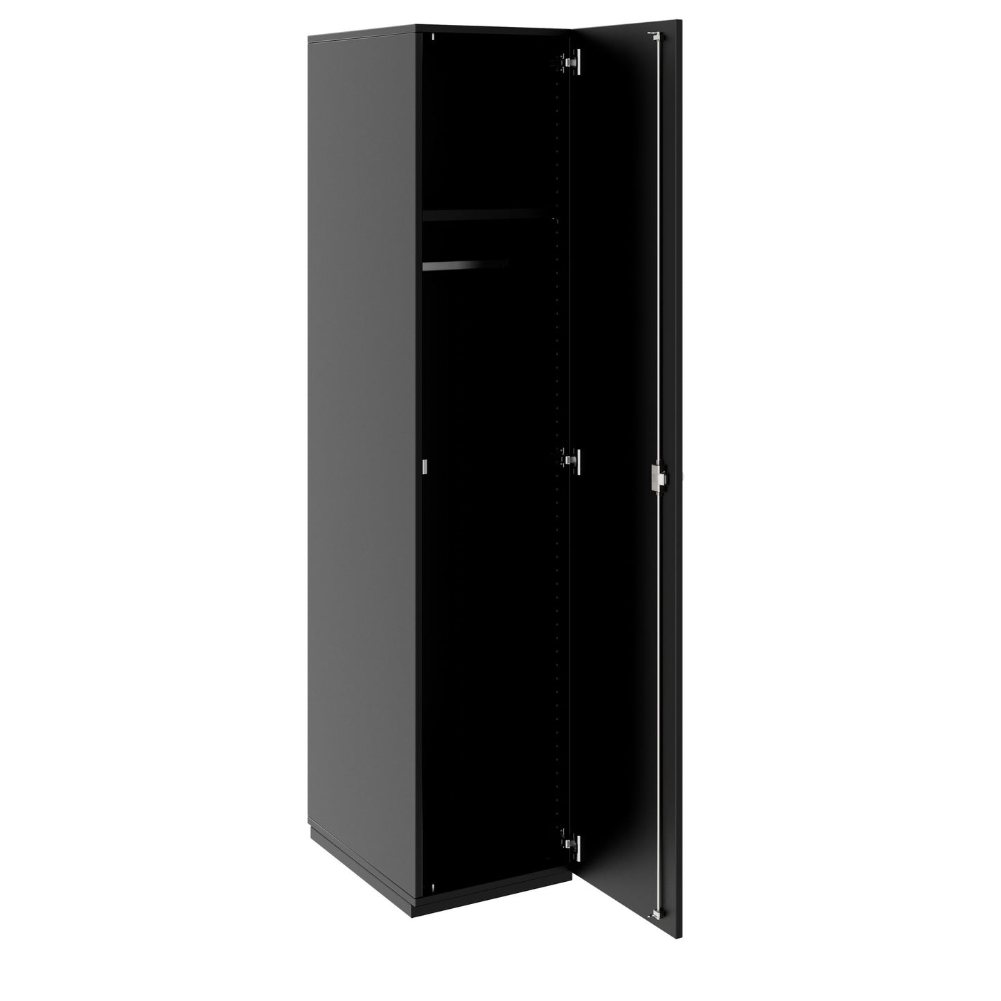PRO Gabinetto di Cloakroom | 5 OH, 400 - 600 x 1880 mm, morbido, nero