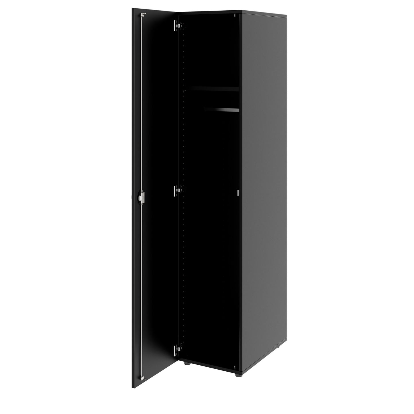 PRO Gabinetto di Cloakroom | 5 OH, 400 - 600 x 1880 mm, morbido, nero