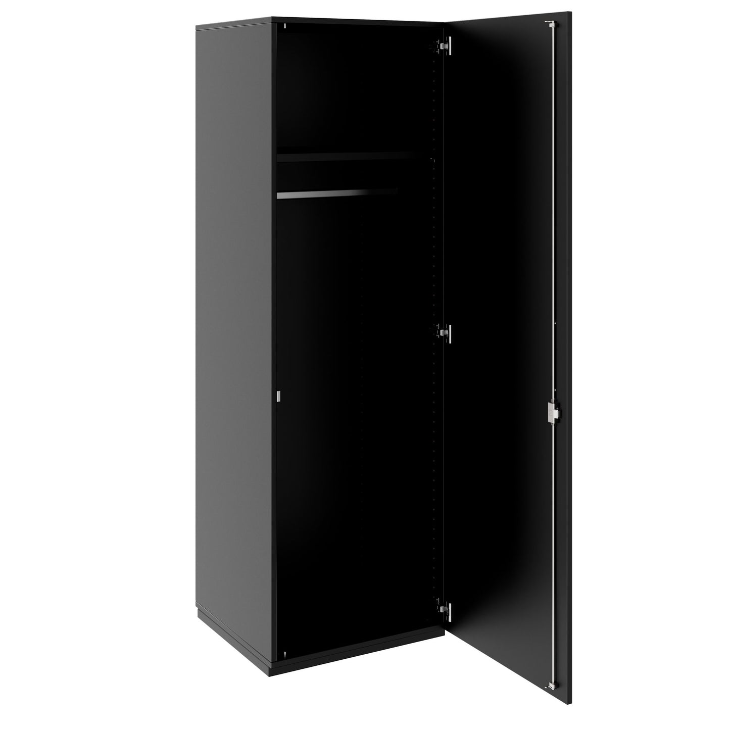 PRO Gabinetto di Cloakroom | 5 OH, 400 - 600 x 1880 mm, morbido, nero