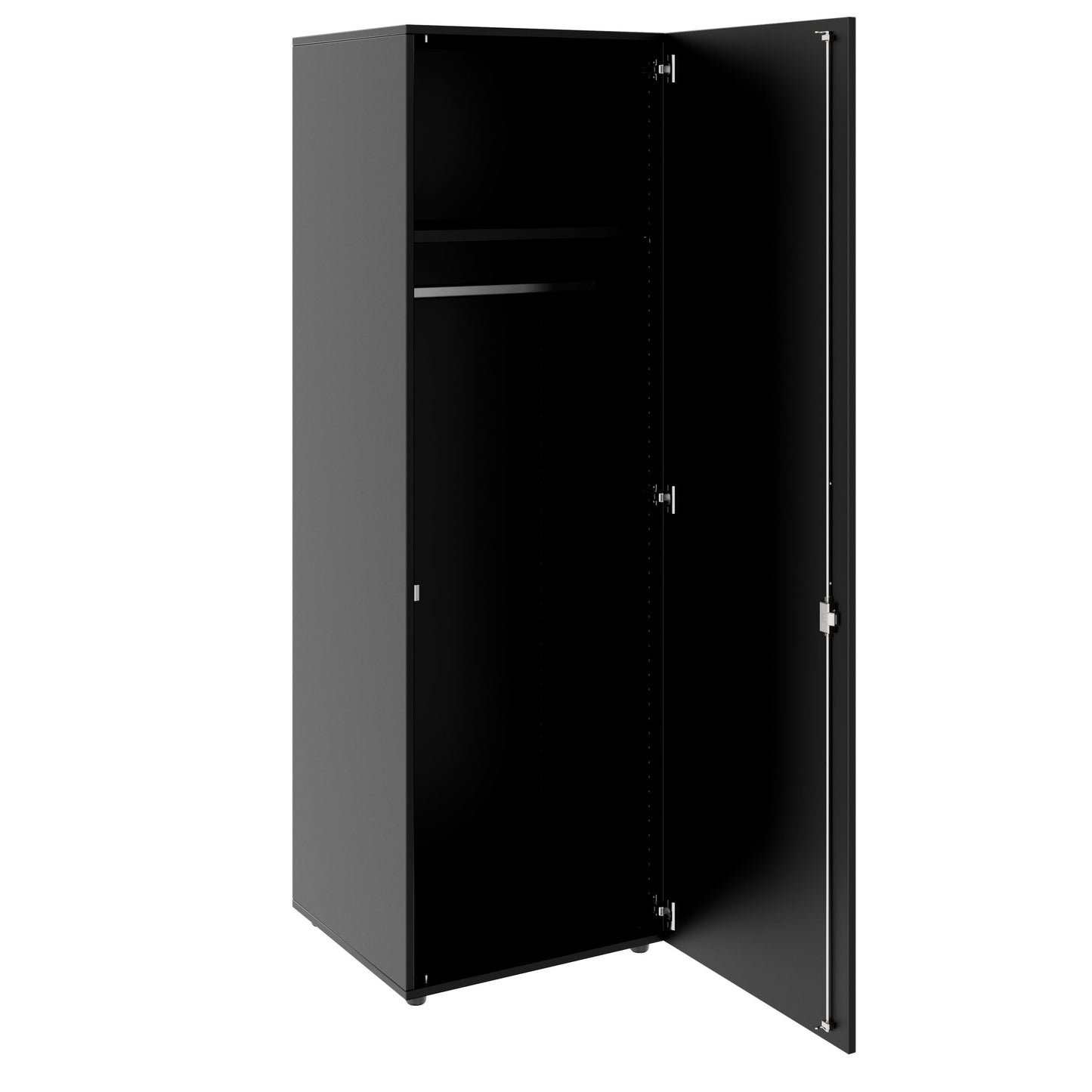 PRO Gabinetto di Cloakroom | 5 OH, 400 - 600 x 1880 mm, morbido, nero