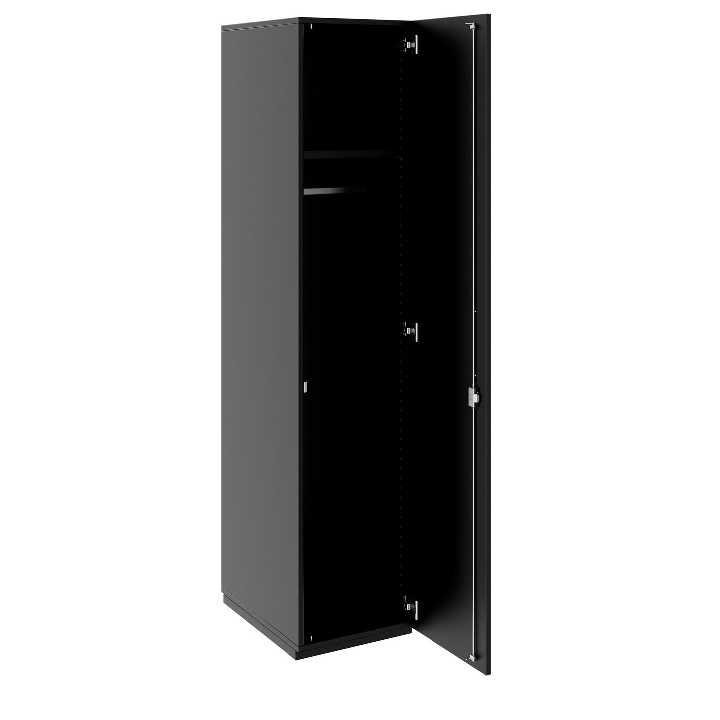 PRO Gabinetto di Cloakroom | 5 OH, 400 - 600 x 1880 mm, morbido, nero