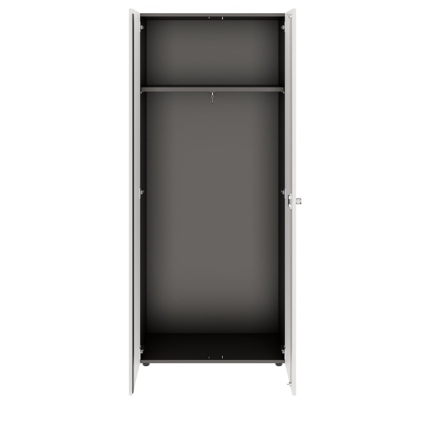PRO Gabinetto di Cloakroom | 5 OH, 800 - 1000 x 1880 mm, morbido -close, grafite / bianco