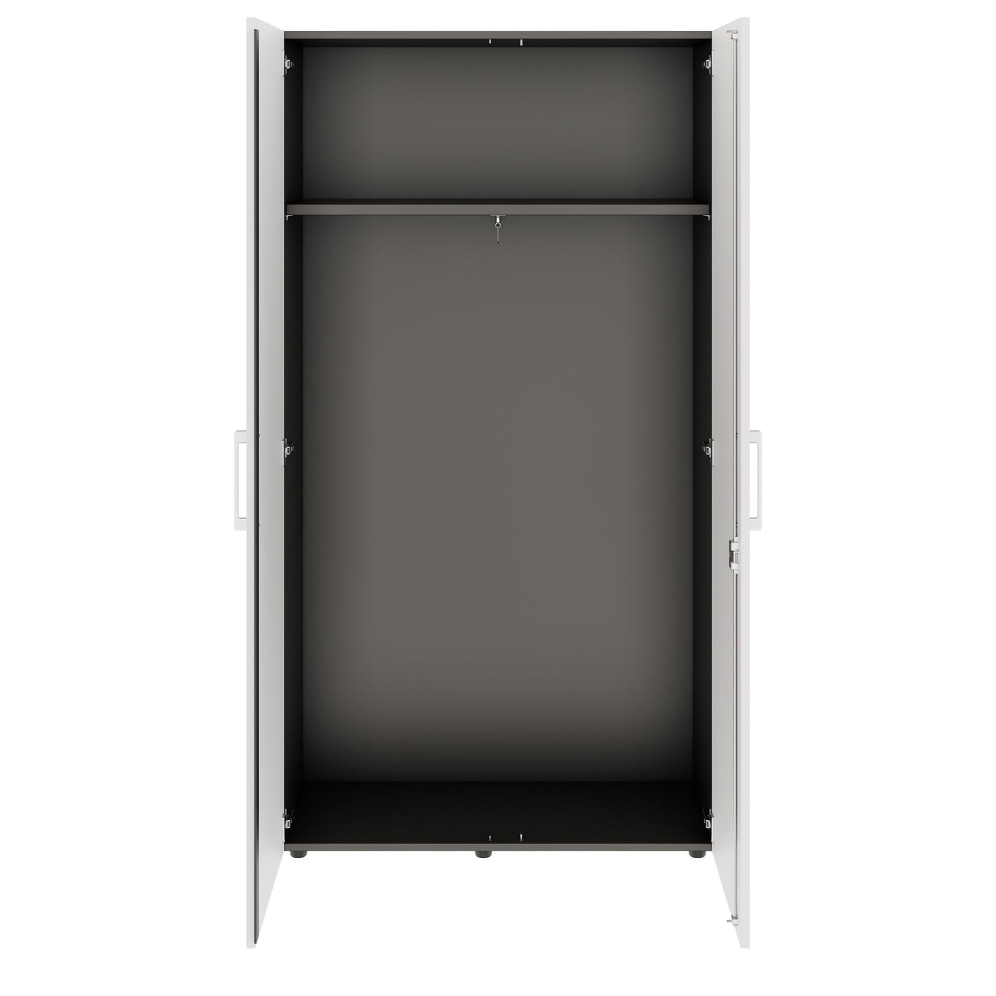 PRO Gabinetto di Cloakroom | 5 OH, 800 - 1000 x 1880 mm, morbido -close, grafite / bianco