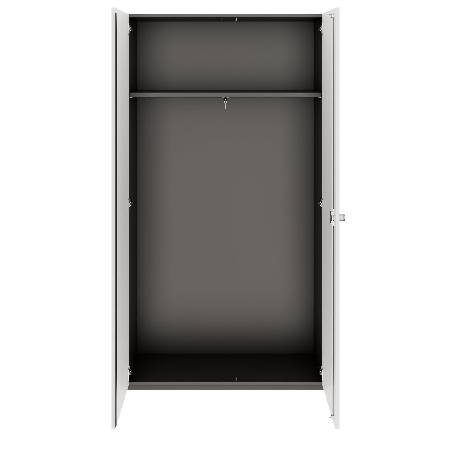 PRO Gabinetto di Cloakroom | 5 OH, 800 - 1000 x 1880 mm, morbido -close, grafite / bianco