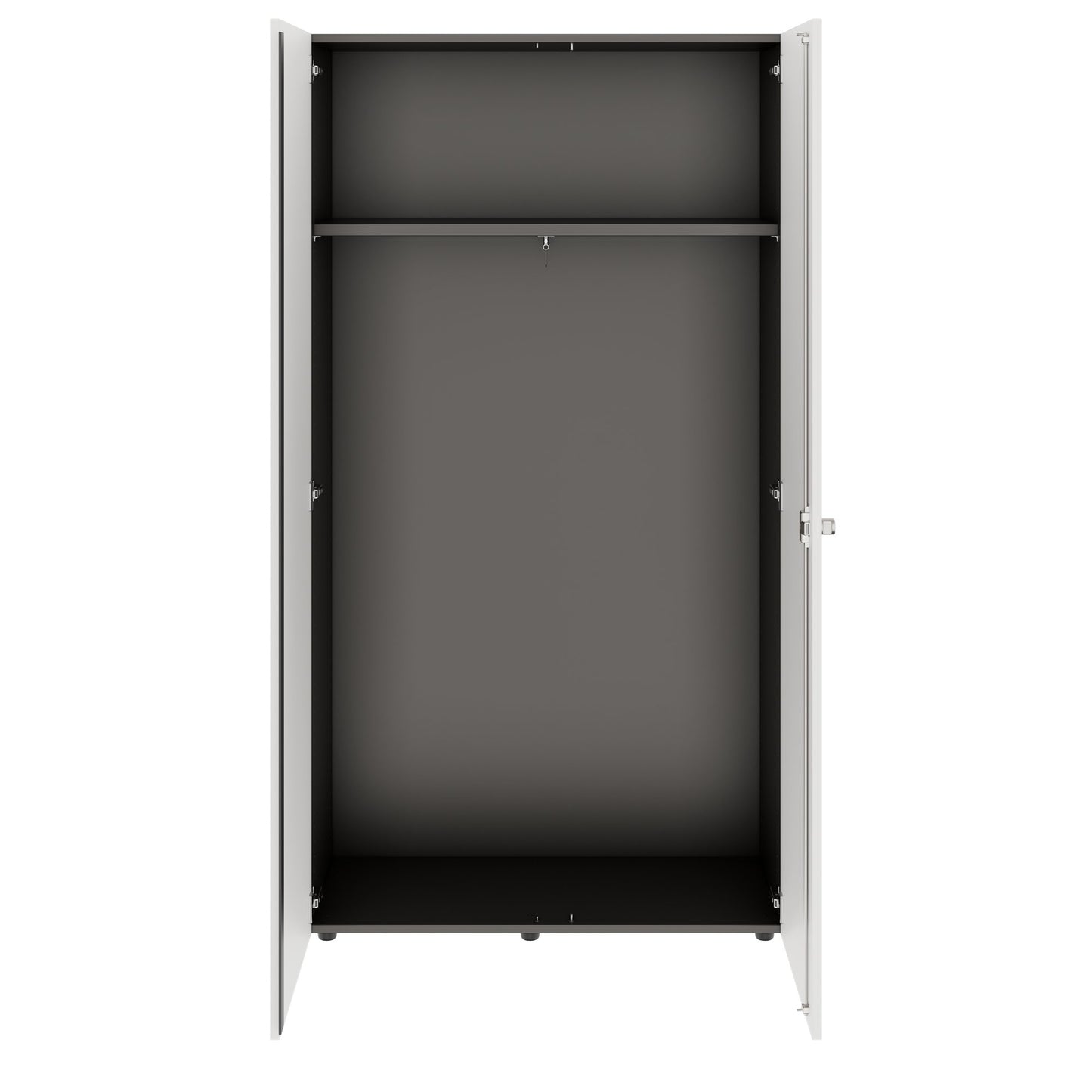 PRO Gabinetto di Cloakroom | 5 OH, 800 - 1000 x 1880 mm, morbido -close, grafite / bianco