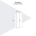 PRO Garderobenschrank | 5 OH, 800 - 1000 x 1880 mm, Soft-Close, Graphit / Weiß - 13 Thumbnail Image