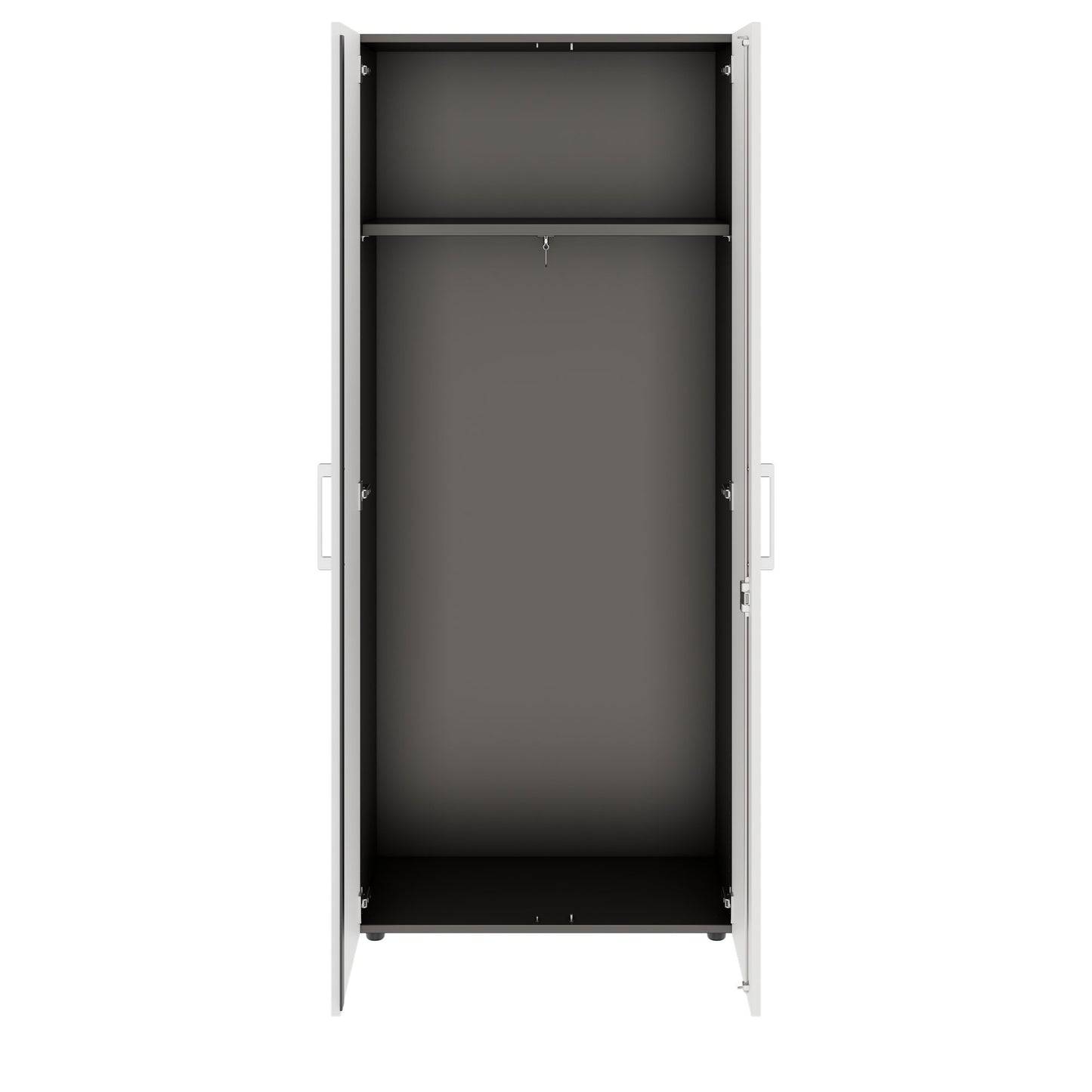 PRO Gabinetto di Cloakroom | 5 OH, 800 - 1000 x 1880 mm, morbido -close, grafite / bianco