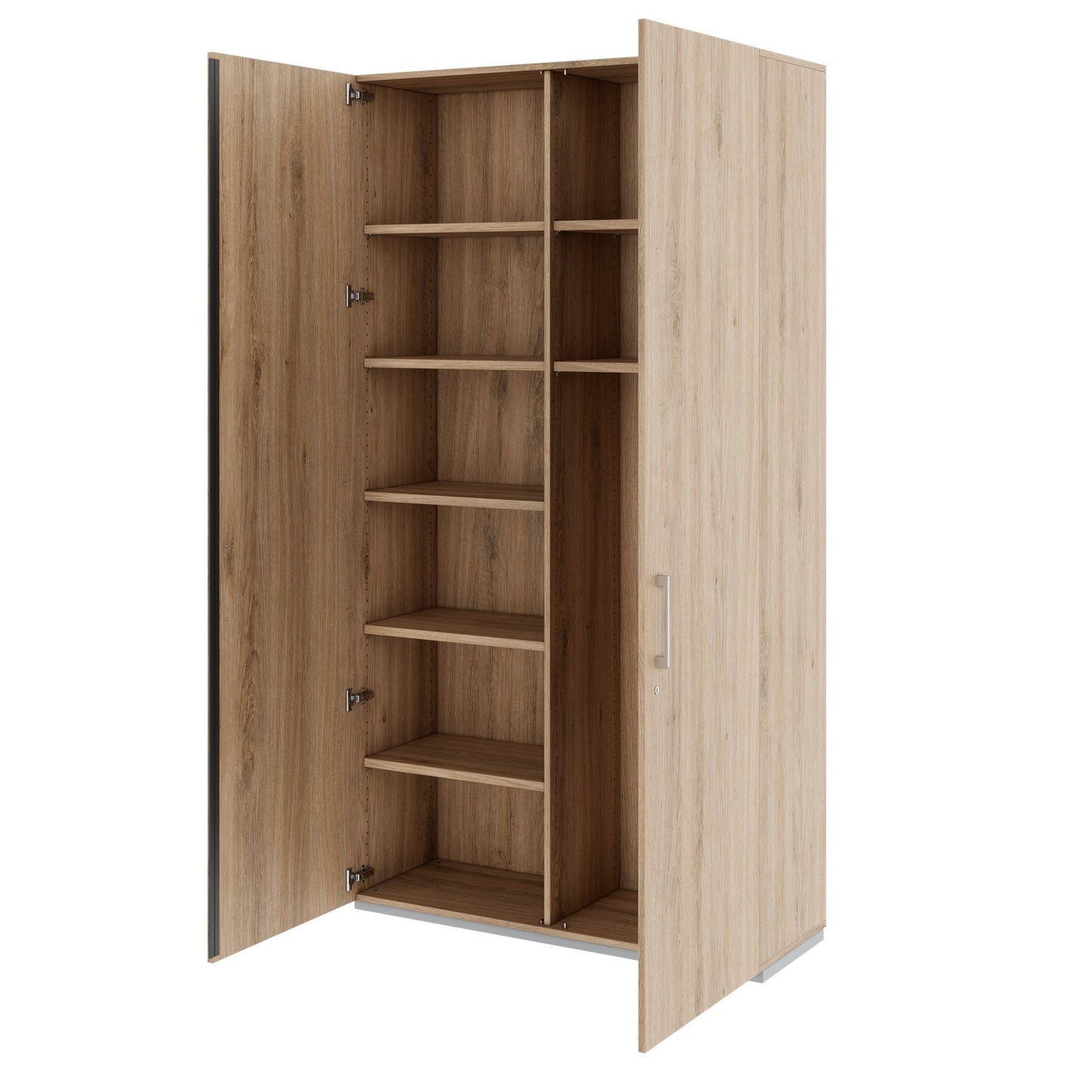 PRO Gabinetto di Cloakroom | 6 OH, 1200 x 2250 mm, con scaffale, area naturale, naturale