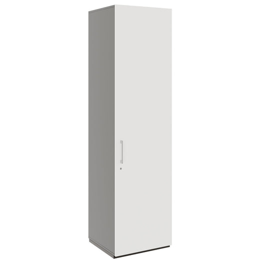 PRO Gabinetto di Cloakroom | 6 OH, 400 - 600 x 2250 mm, morbido -close, grafite / bianco