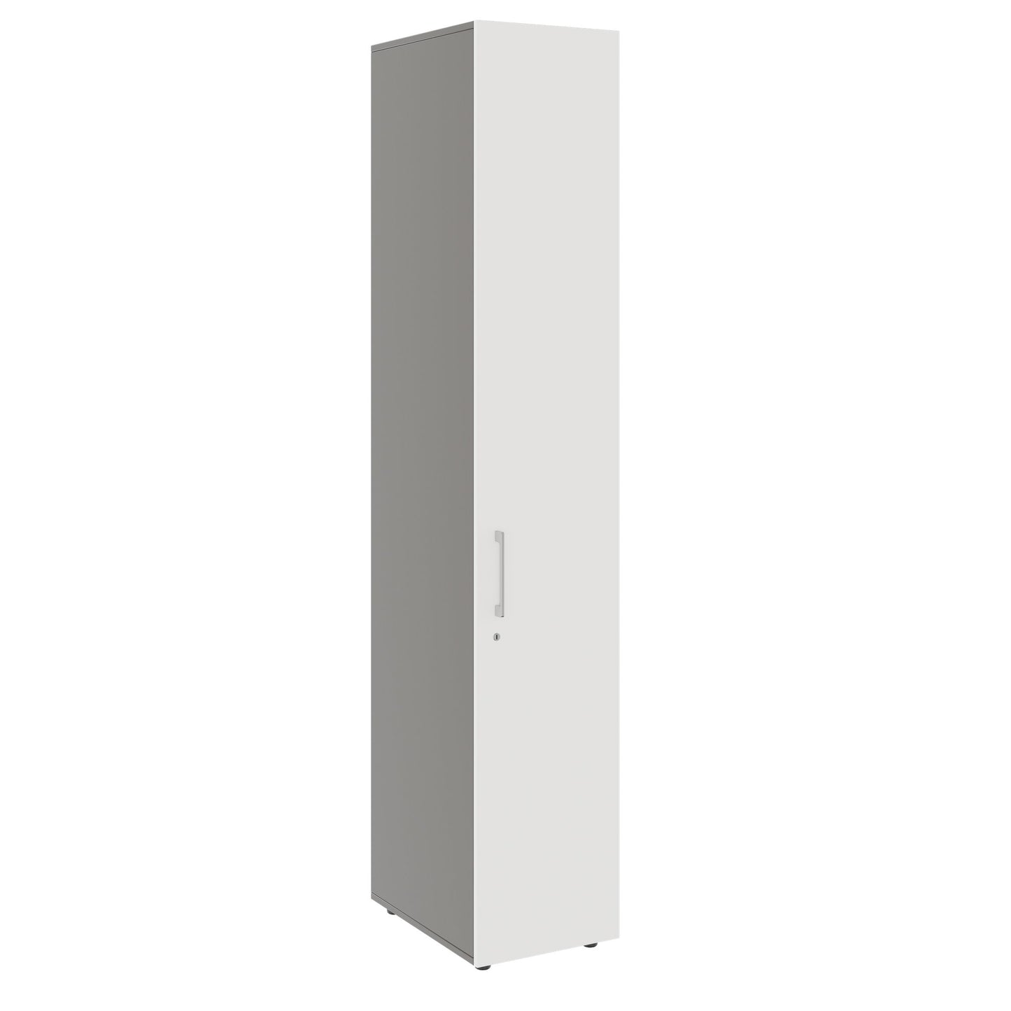 PRO Gabinetto di Cloakroom | 6 OH, 400 - 600 x 2250 mm, morbido -close, grafite / bianco
