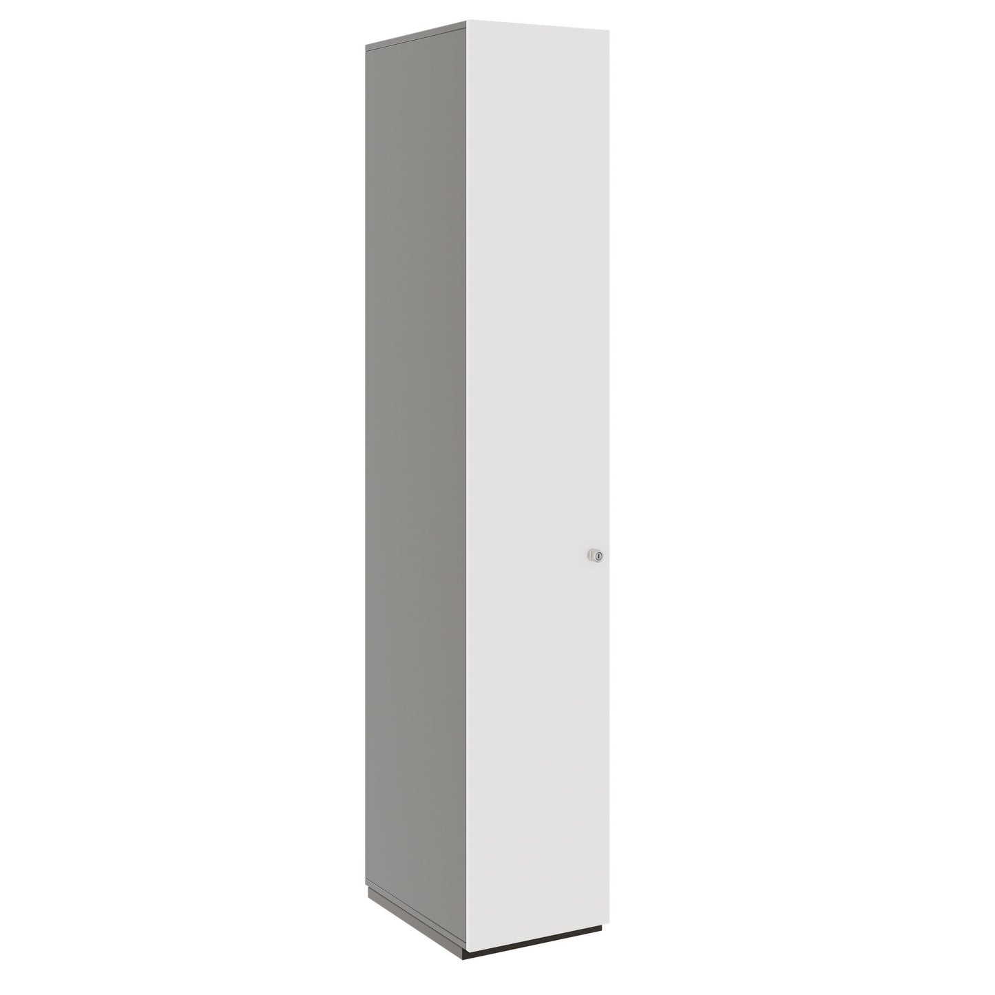 PRO Gabinetto di Cloakroom | 6 OH, 400 - 600 x 2250 mm, morbido -close, grafite / bianco