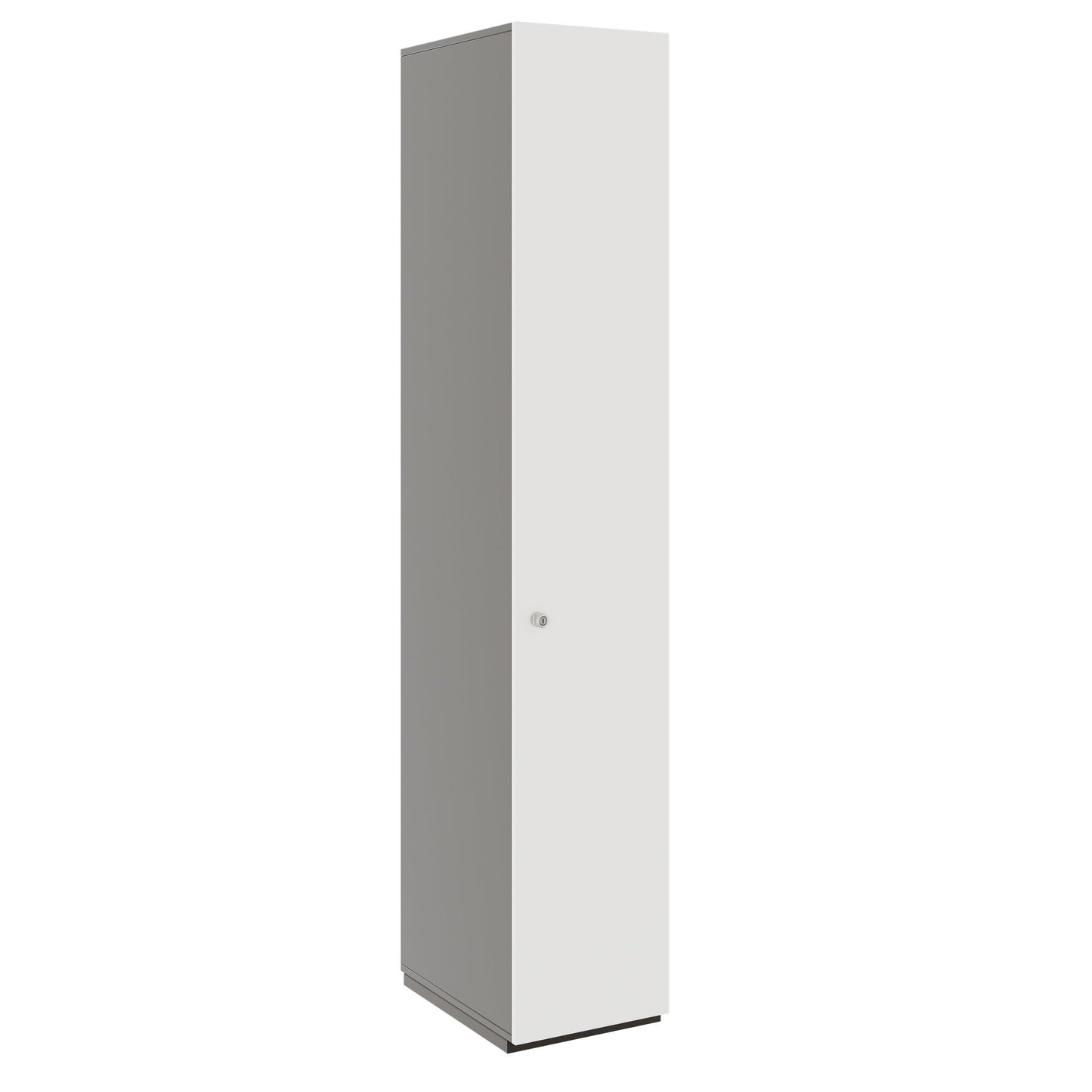 PRO Gabinetto di Cloakroom | 6 OH, 400 - 600 x 2250 mm, morbido -close, grafite / bianco