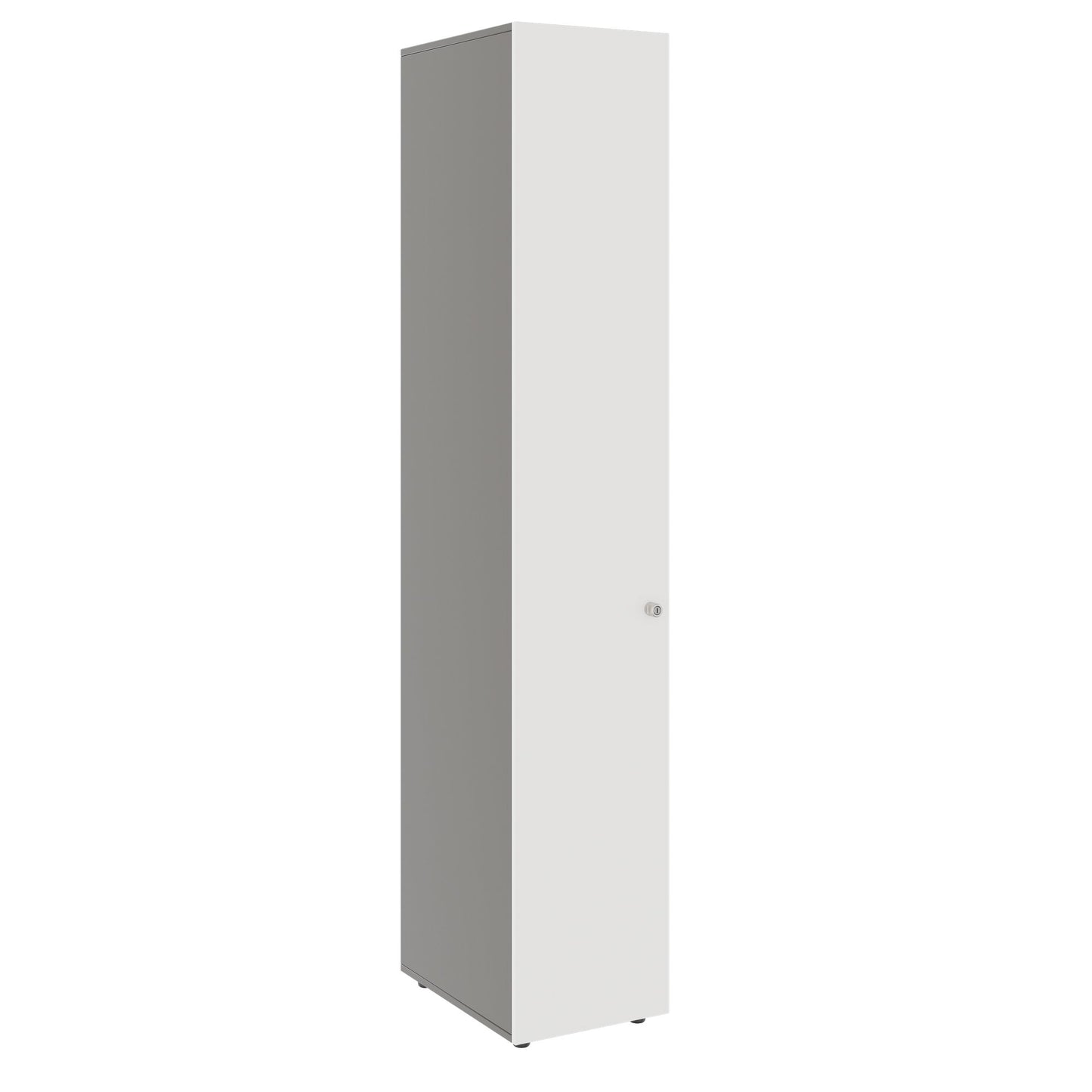 PRO Gabinetto di Cloakroom | 6 OH, 400 - 600 x 2250 mm, morbido -close, grafite / bianco