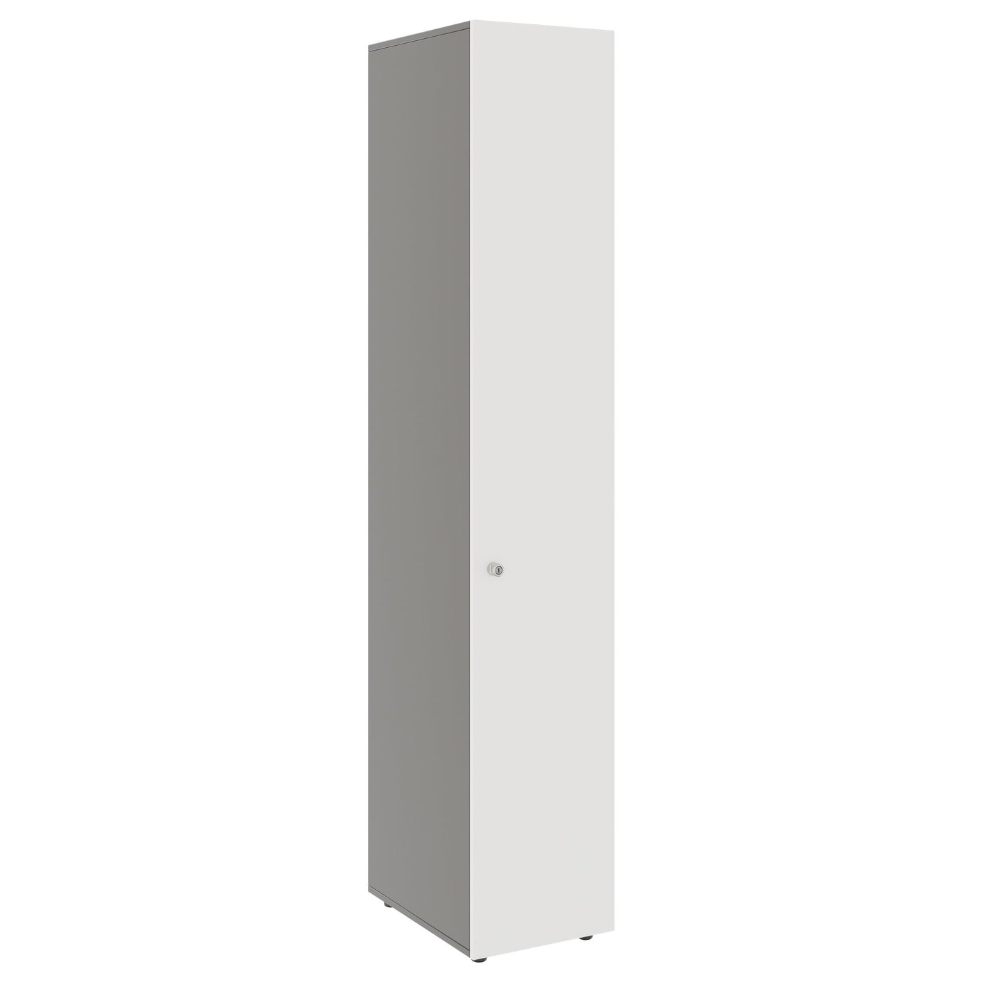 PRO Gabinetto di Cloakroom | 6 OH, 400 - 600 x 2250 mm, morbido -close, grafite / bianco