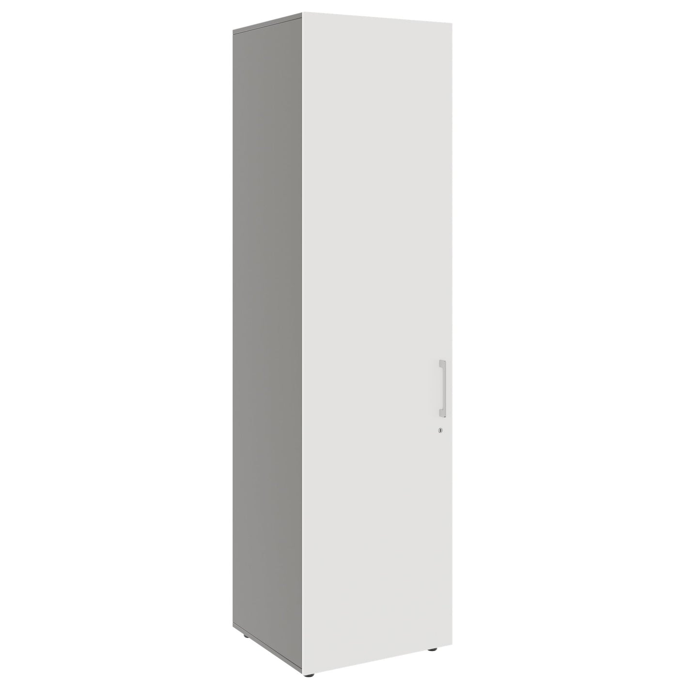 PRO Gabinetto di Cloakroom | 6 OH, 400 - 600 x 2250 mm, morbido -close, grafite / bianco