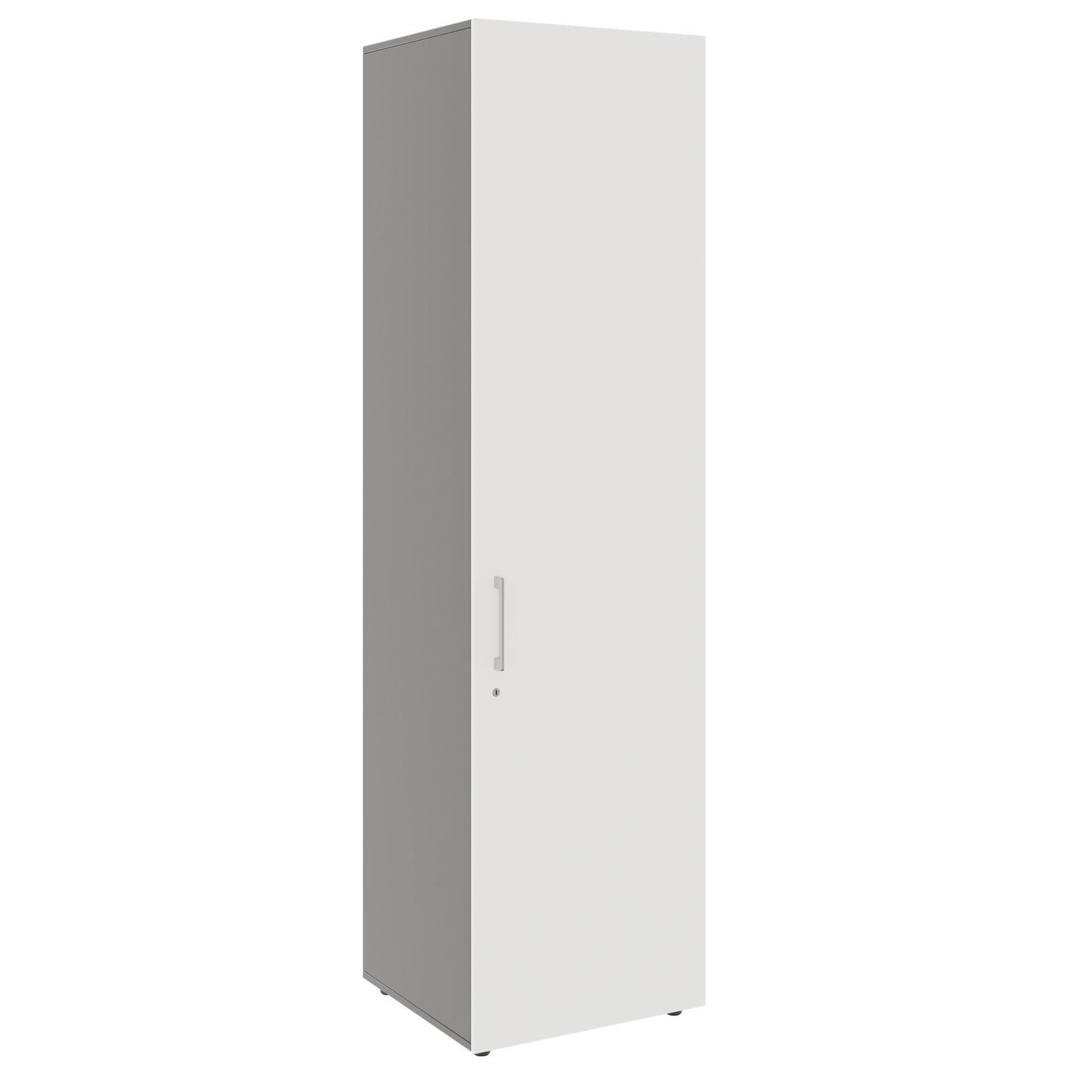 PRO Gabinetto di Cloakroom | 6 OH, 400 - 600 x 2250 mm, morbido -close, grafite / bianco