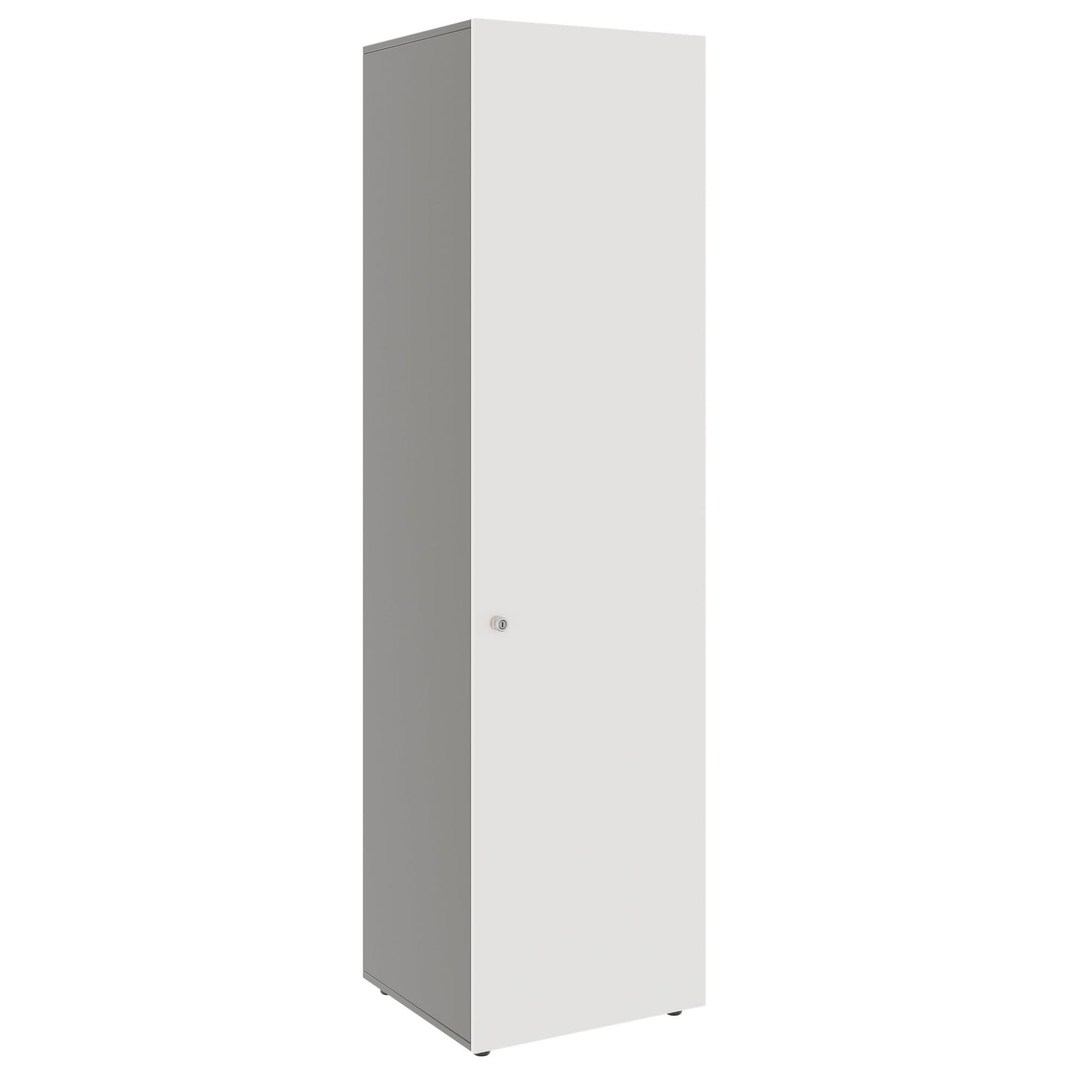 PRO Gabinetto di Cloakroom | 6 OH, 400 - 600 x 2250 mm, morbido -close, grafite / bianco