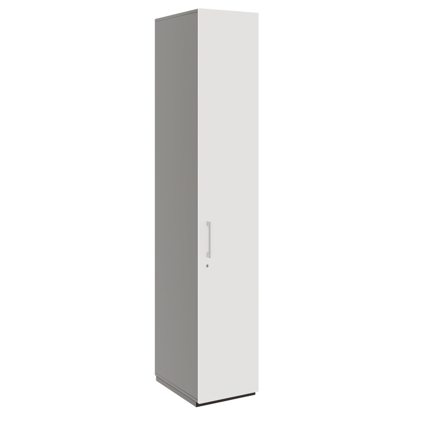 PRO Gabinetto di Cloakroom | 6 OH, 400 - 600 x 2250 mm, morbido -close, grafite / bianco