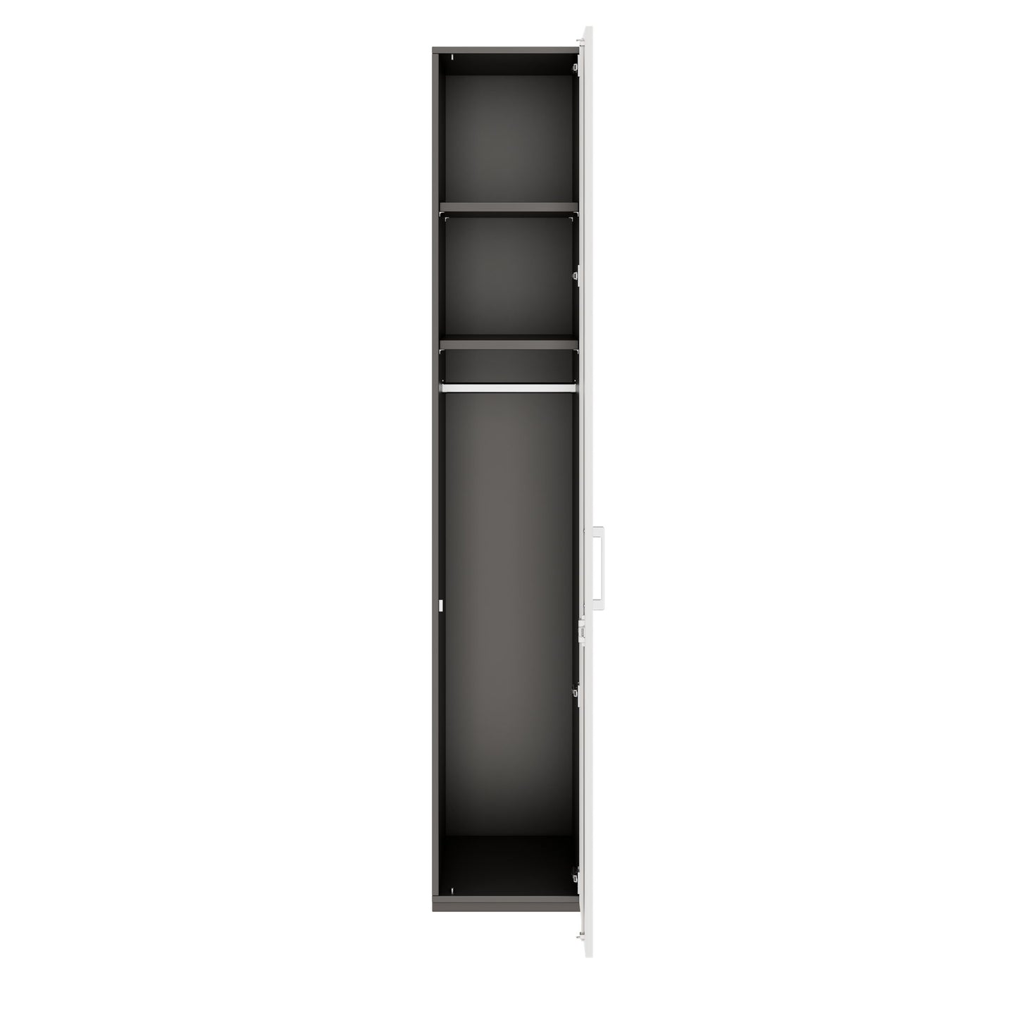 PRO Gabinetto di Cloakroom | 6 OH, 400 - 600 x 2250 mm, morbido -close, grafite / bianco