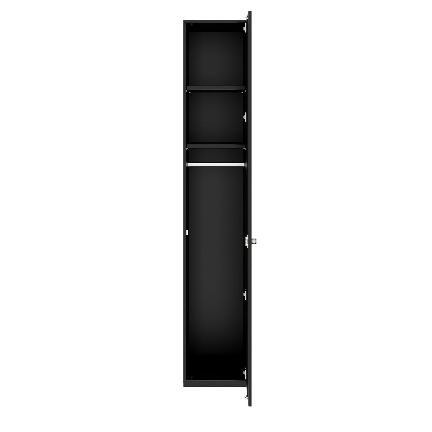 PRO Gabinetto di Cloakroom | 6 OH, 400 - 600 x 2250 mm, morbido, nero