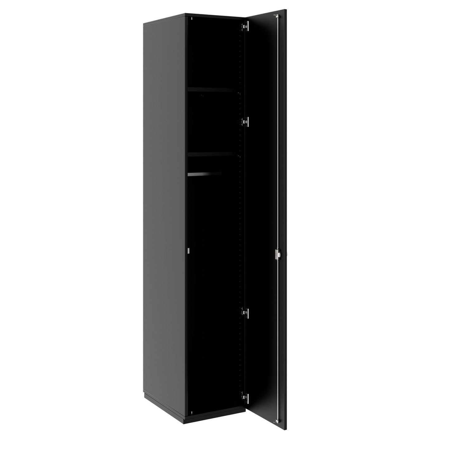 PRO Gabinetto di Cloakroom | 6 OH, 400 - 600 x 2250 mm, morbido, nero