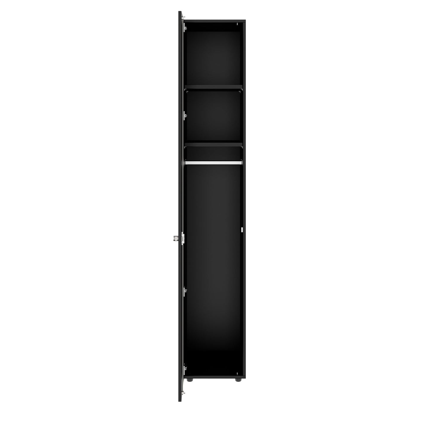 PRO Gabinetto di Cloakroom | 6 OH, 400 - 600 x 2250 mm, morbido, nero