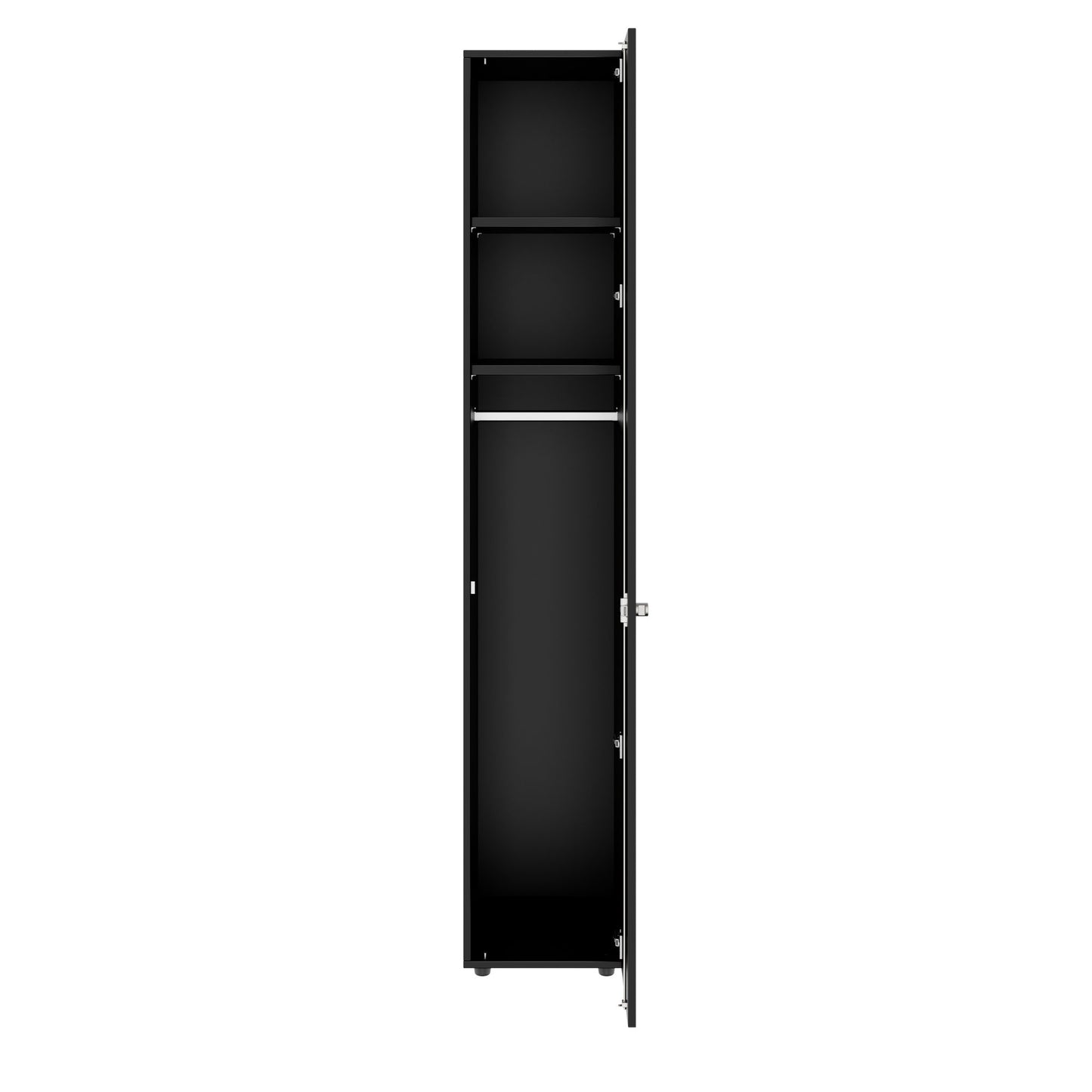 PRO Gabinetto di Cloakroom | 6 OH, 400 - 600 x 2250 mm, morbido, nero