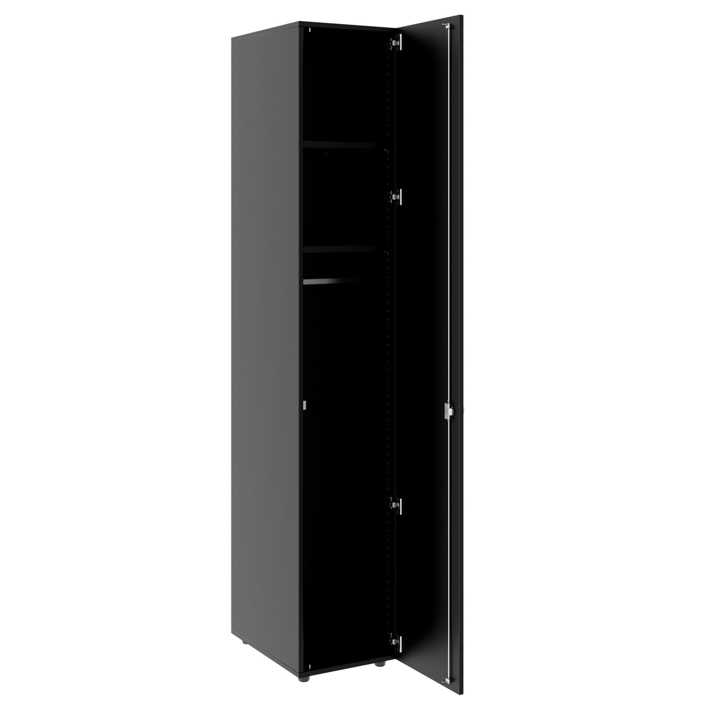 PRO Gabinetto di Cloakroom | 6 OH, 400 - 600 x 2250 mm, morbido, nero