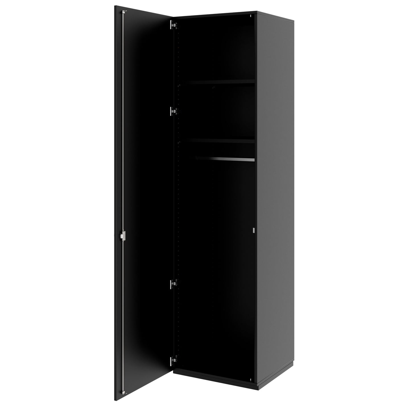 PRO Gabinetto di Cloakroom | 6 OH, 400 - 600 x 2250 mm, morbido, nero