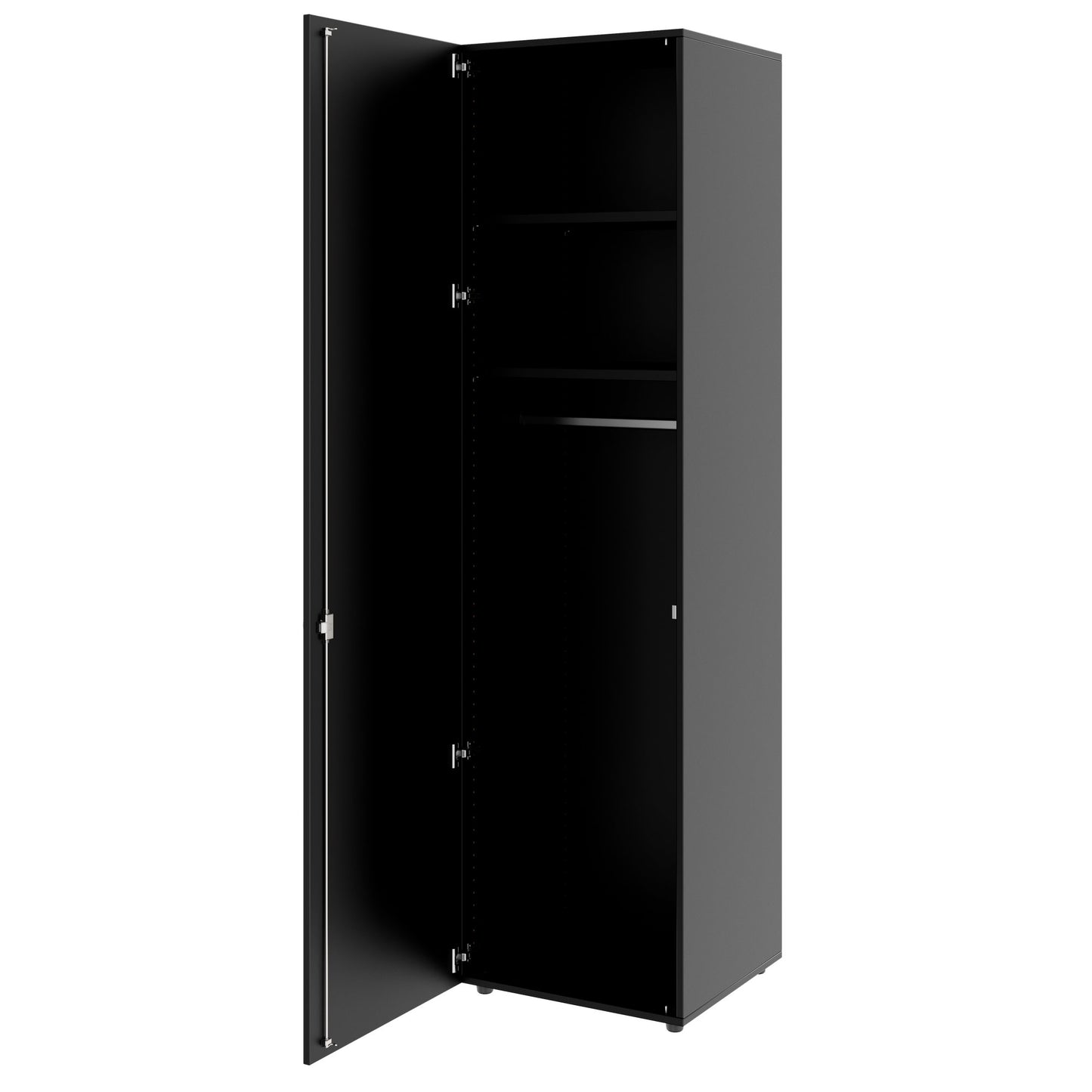 PRO Gabinetto di Cloakroom | 6 OH, 400 - 600 x 2250 mm, morbido, nero
