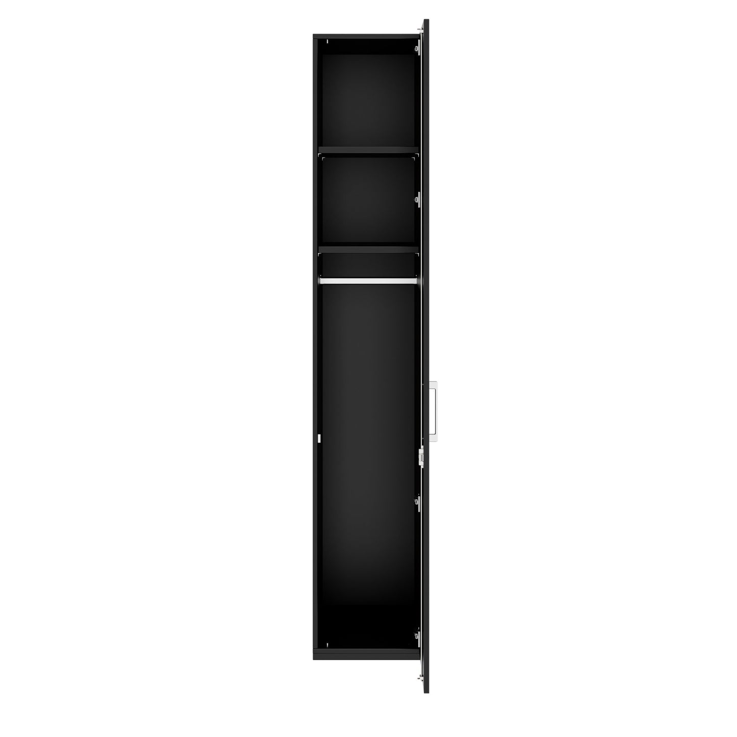 PRO Gabinetto di Cloakroom | 6 OH, 400 - 600 x 2250 mm, morbido, nero
