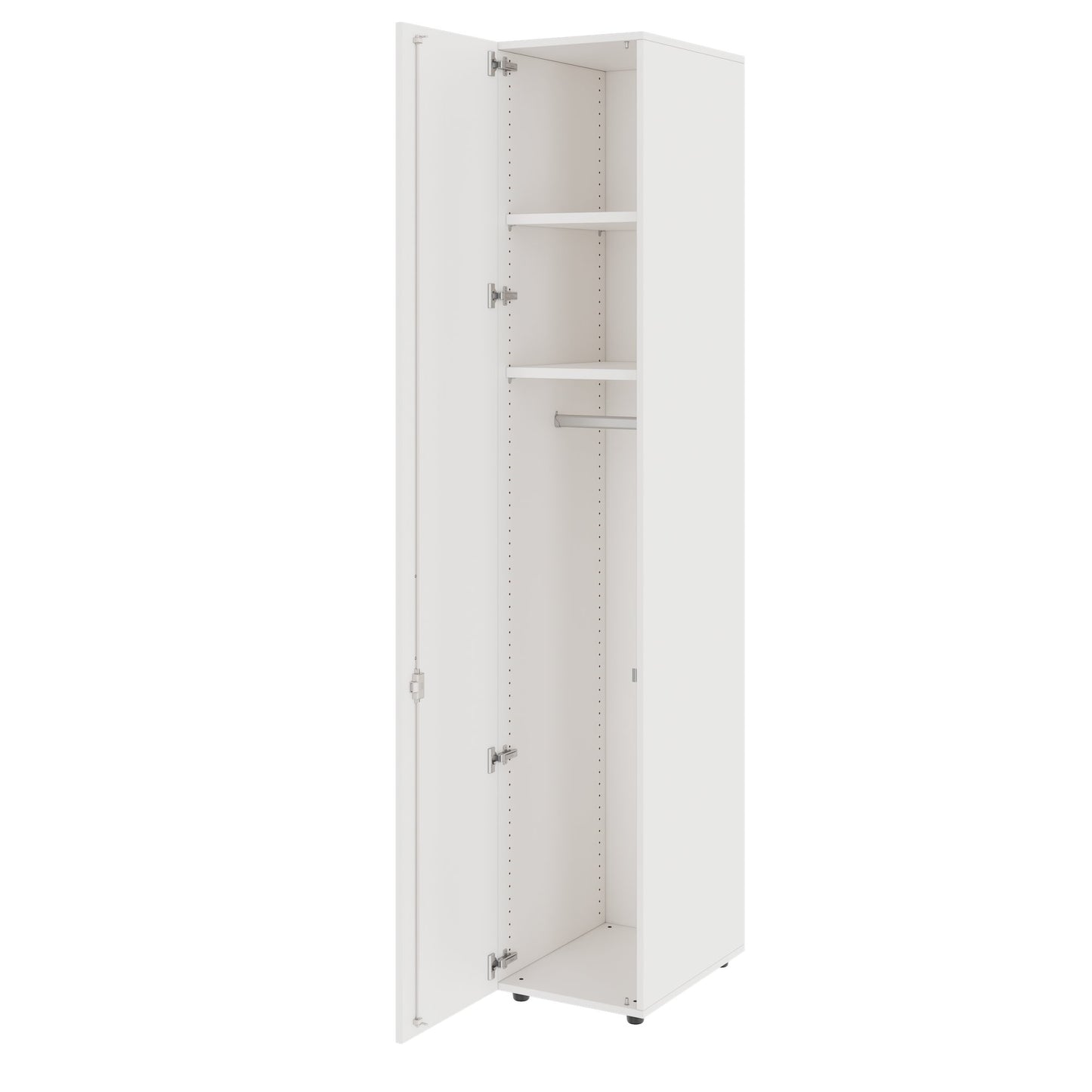 PRO Gabinetto di Cloakroom | 6 OH, 400 - 600 x 2250 mm, morbido, bianco