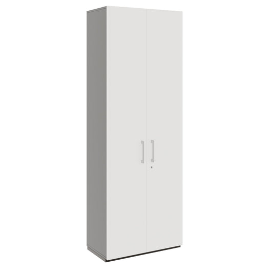 PRO Cloakroom cabinet | 6 Oh, 800 - 1000 x 2250 mm, soft -close, graphite / white