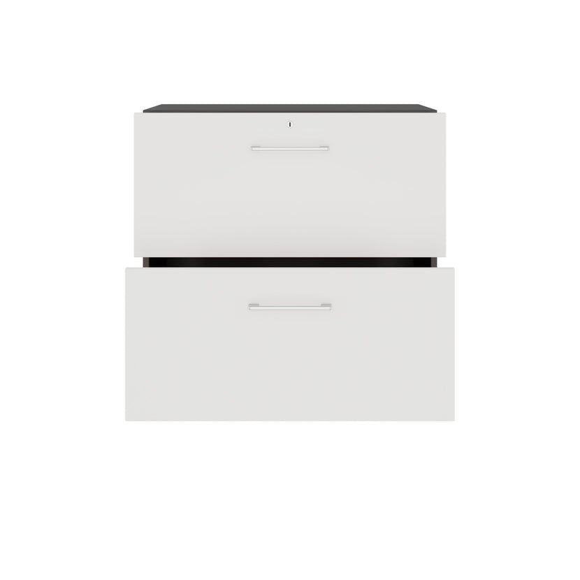 PRO Topping register cabinet | 2 Oh, 800 x 770 mm, glued corpus, graphite / white